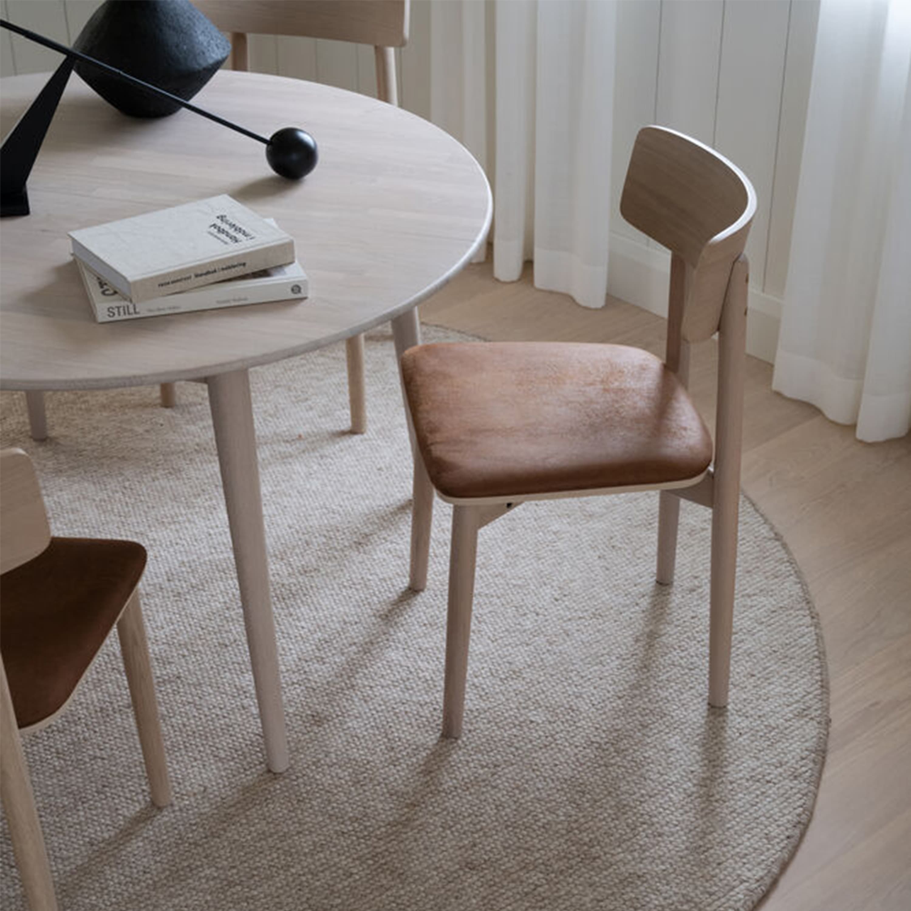 Wolcott Dining Chair White Pigmented Leather