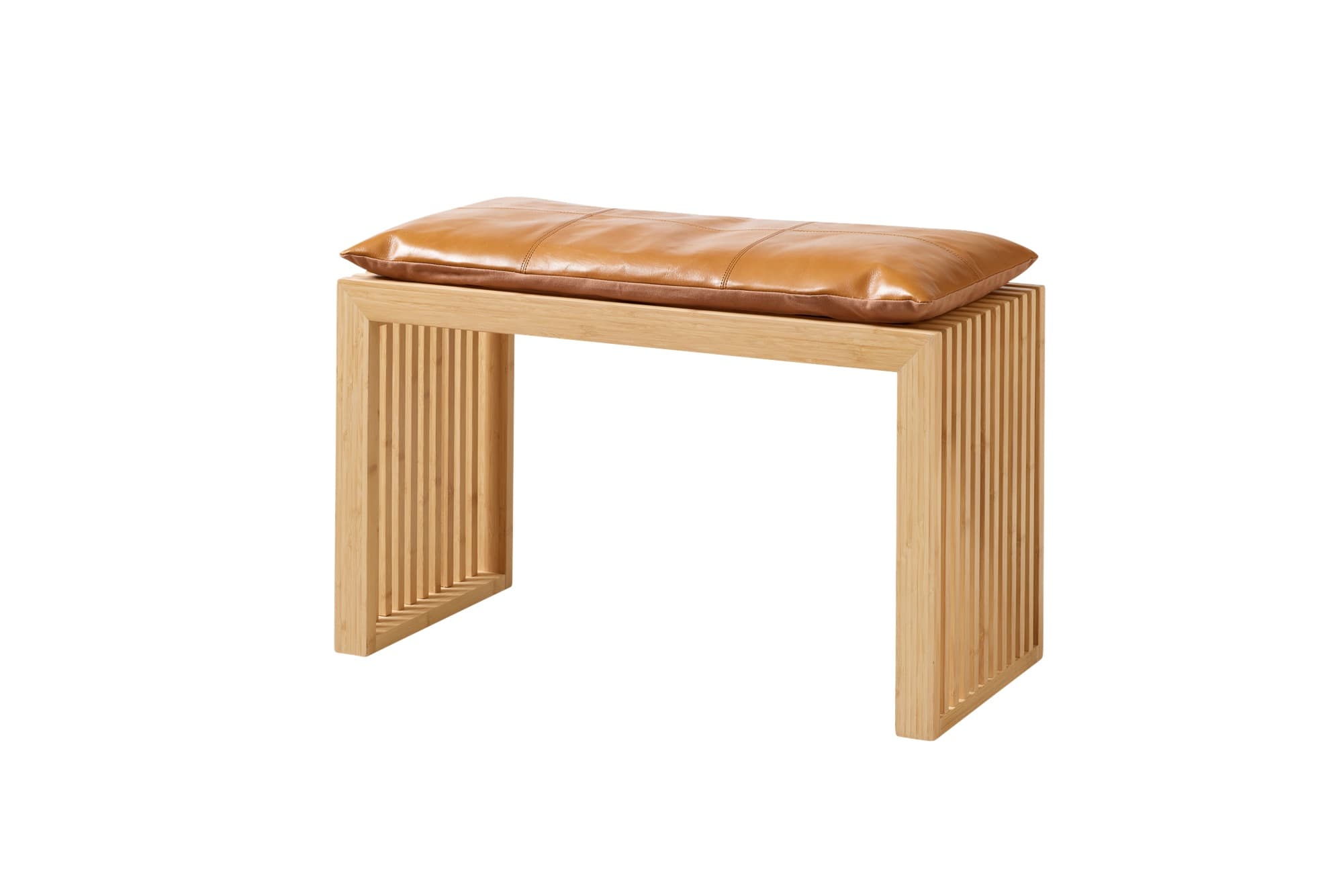 Sittsdyna Bank Leder Hellbraun 73x35cm