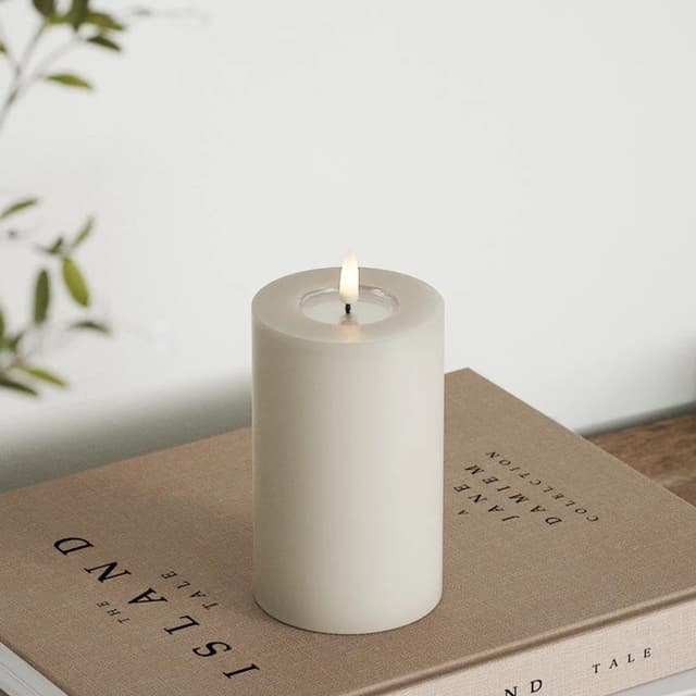 LED Block Candle Sand 12cm