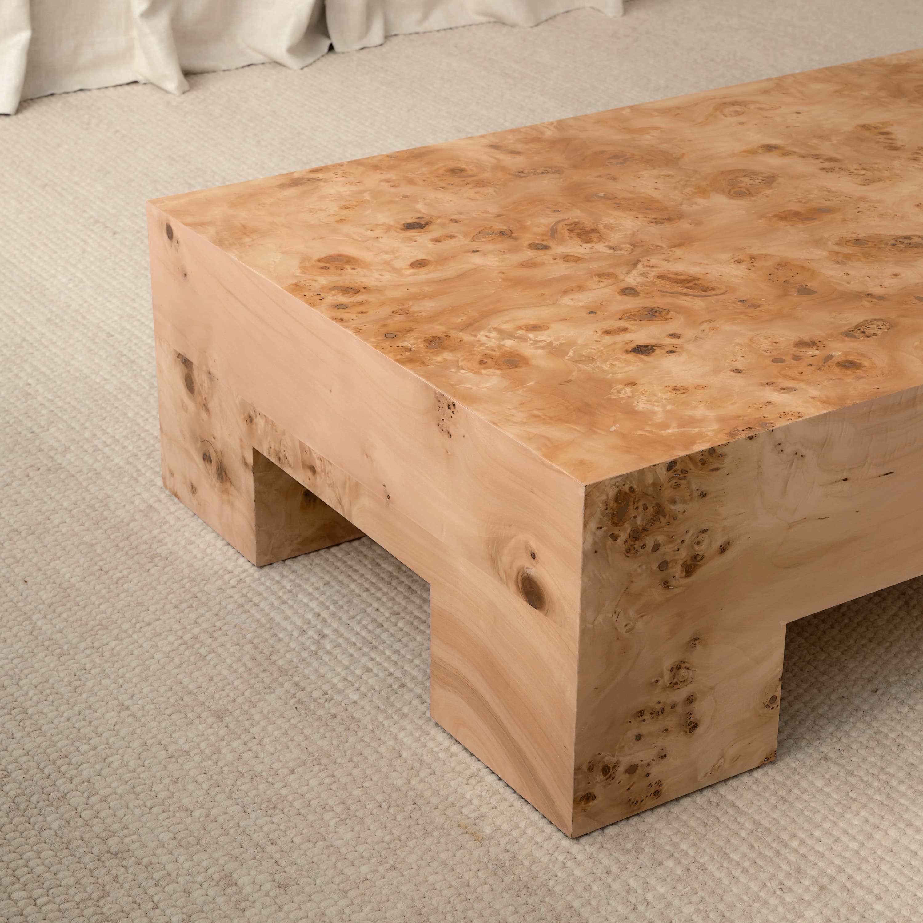 Chunky Couchtisch Pappel 130x70