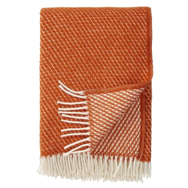 Velvet Wool Throw Rust