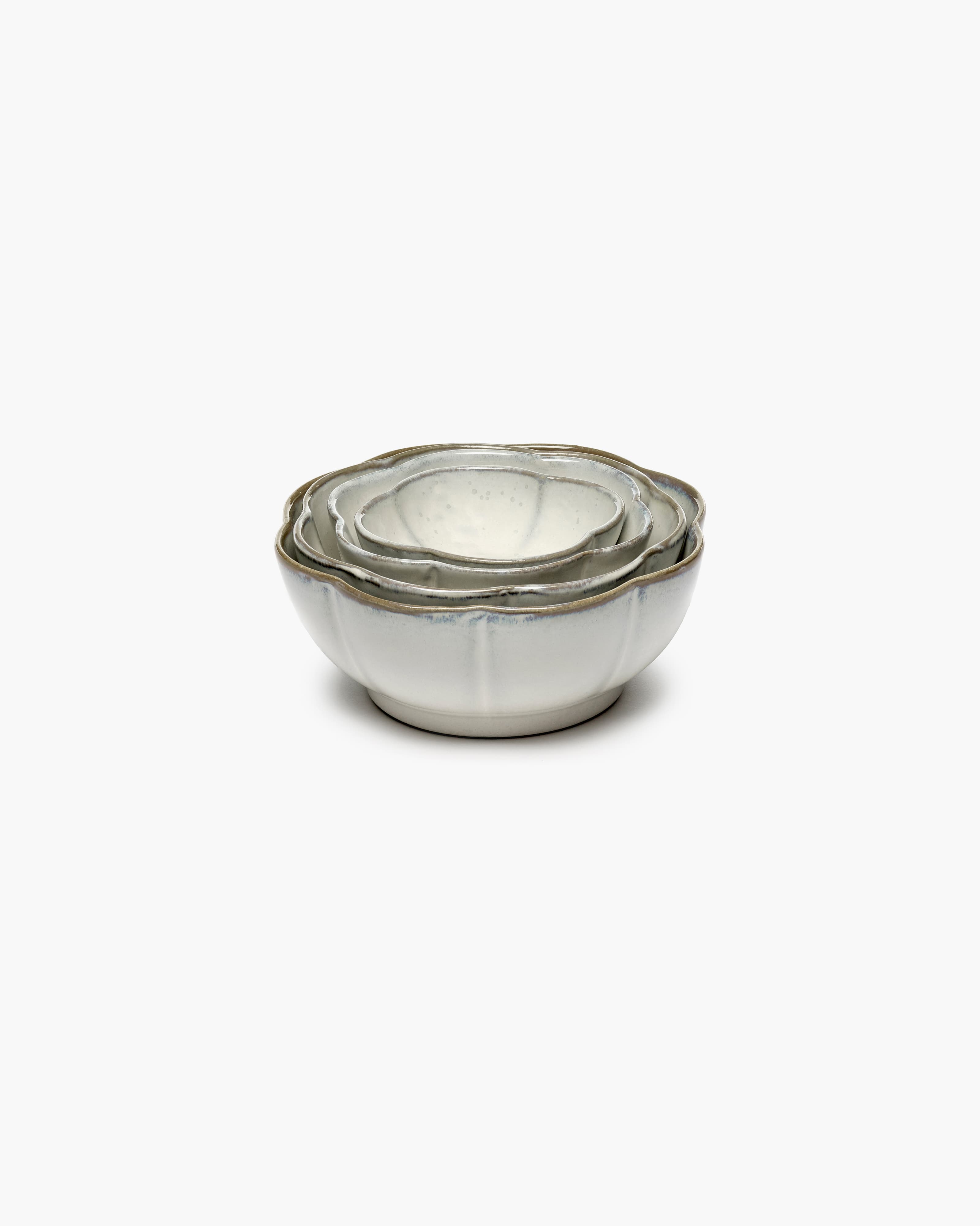 Inku Schale Weiß 13 cm 4er-Pack