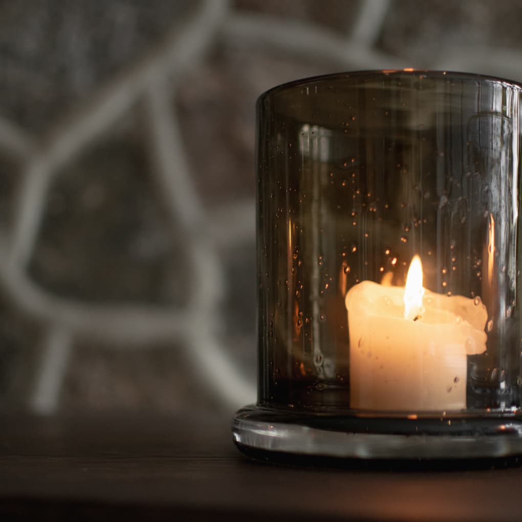 Candle Holder Brown Medium
