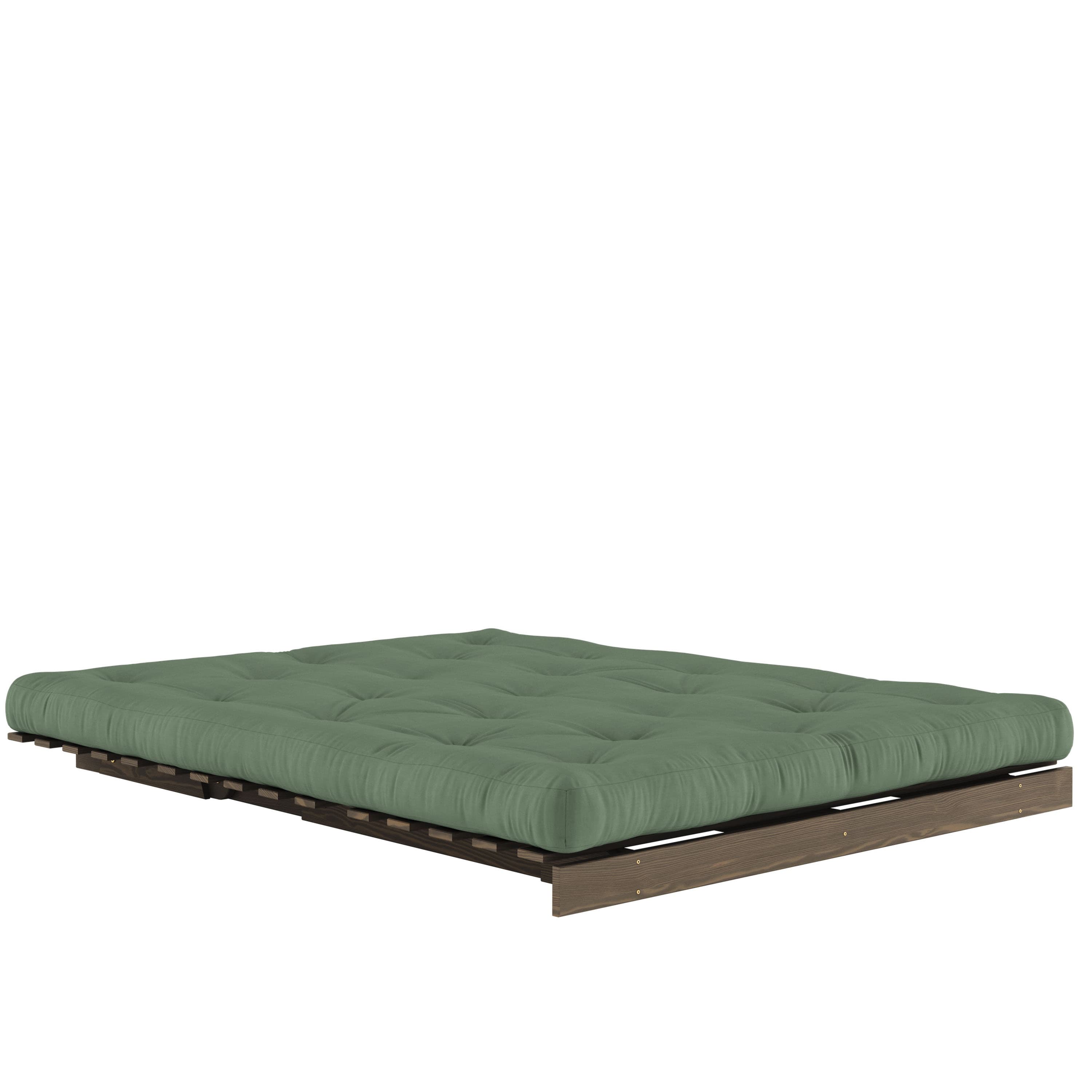 Roots Schlafsofa Braun/Olivgrün 160cm