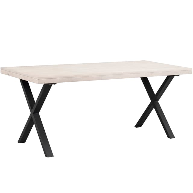 Brooklyn Esstisch X-Beine Weiß pigmentierte Eiche 170cm