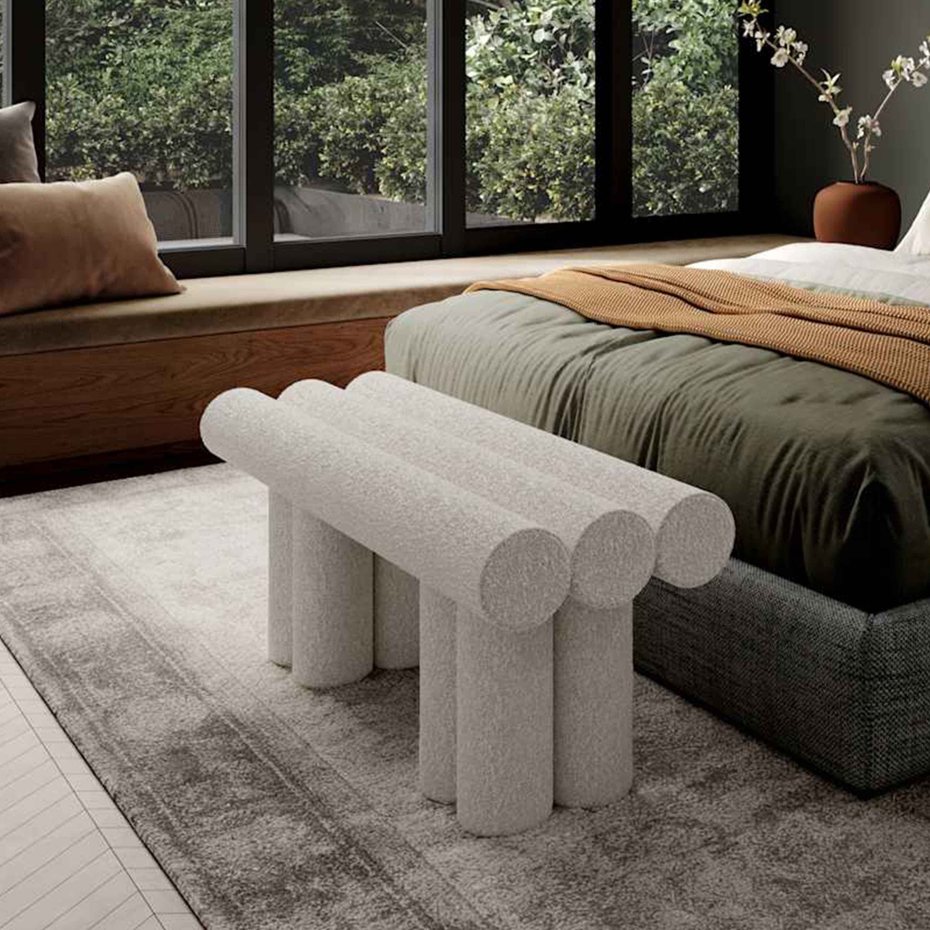 Hiro Bench Off White 120cm