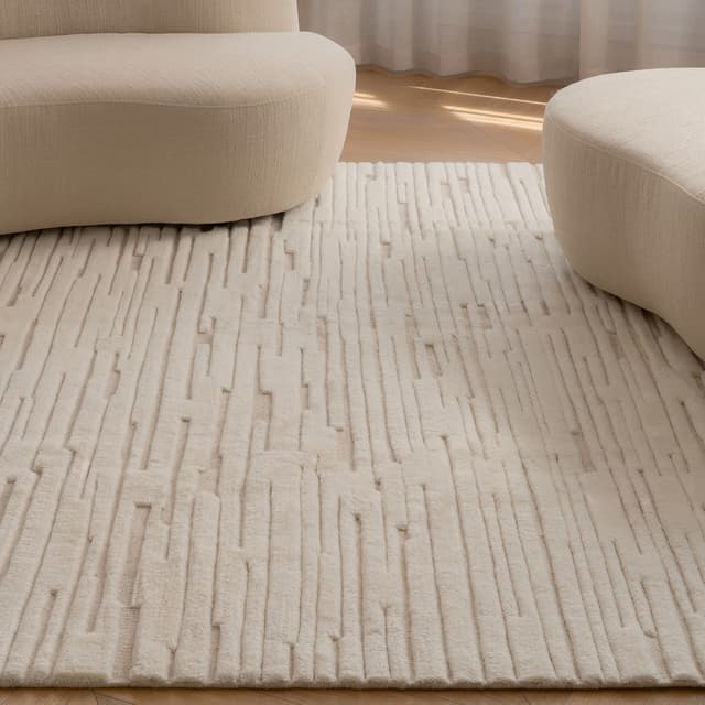 Chloe Wollteppich White/Natural 250x350