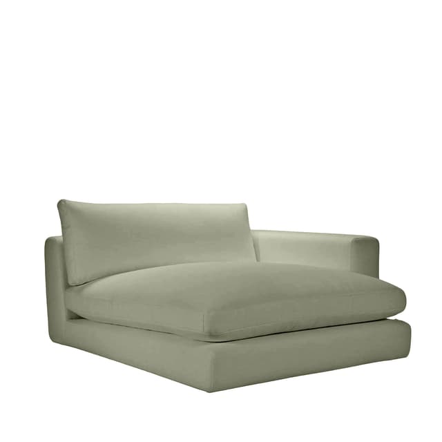 Capri 1.5-seater Chaise Module Right Armrest Green 142x184