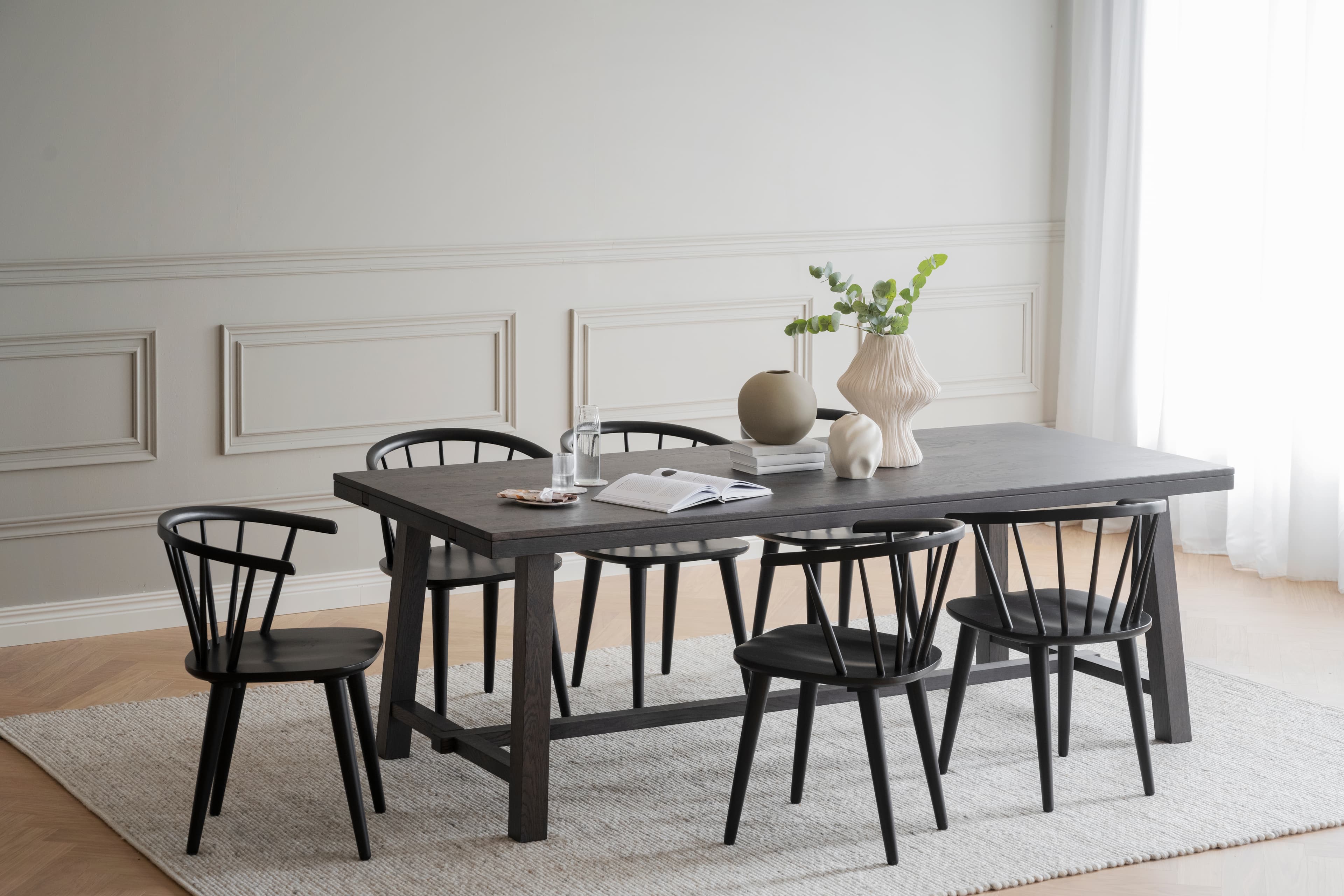 Brooklyn Dining Table Dark Brown Oak 220cm