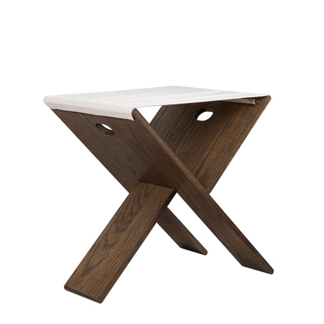 Roots Hocker Dunkel Geölt