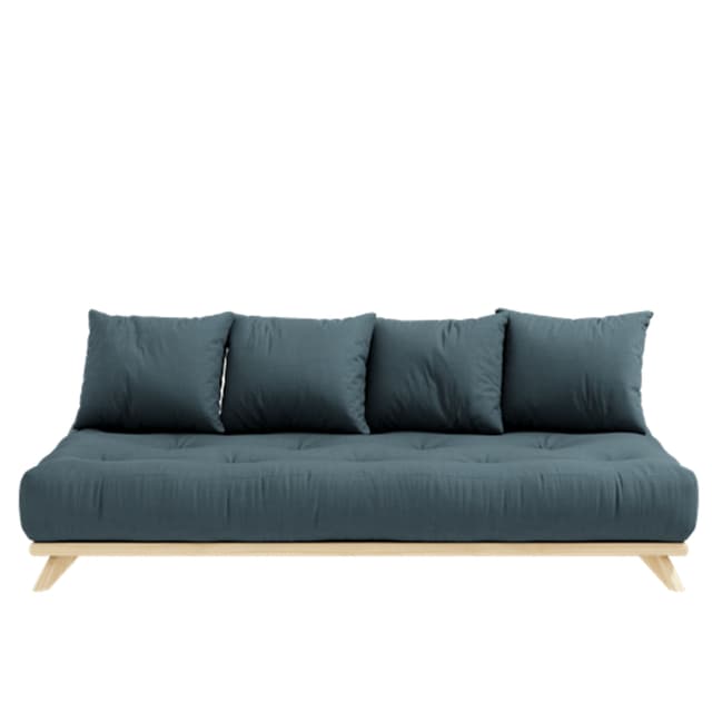 Senza Schlafsofa Natur/Petrolblau 200cm