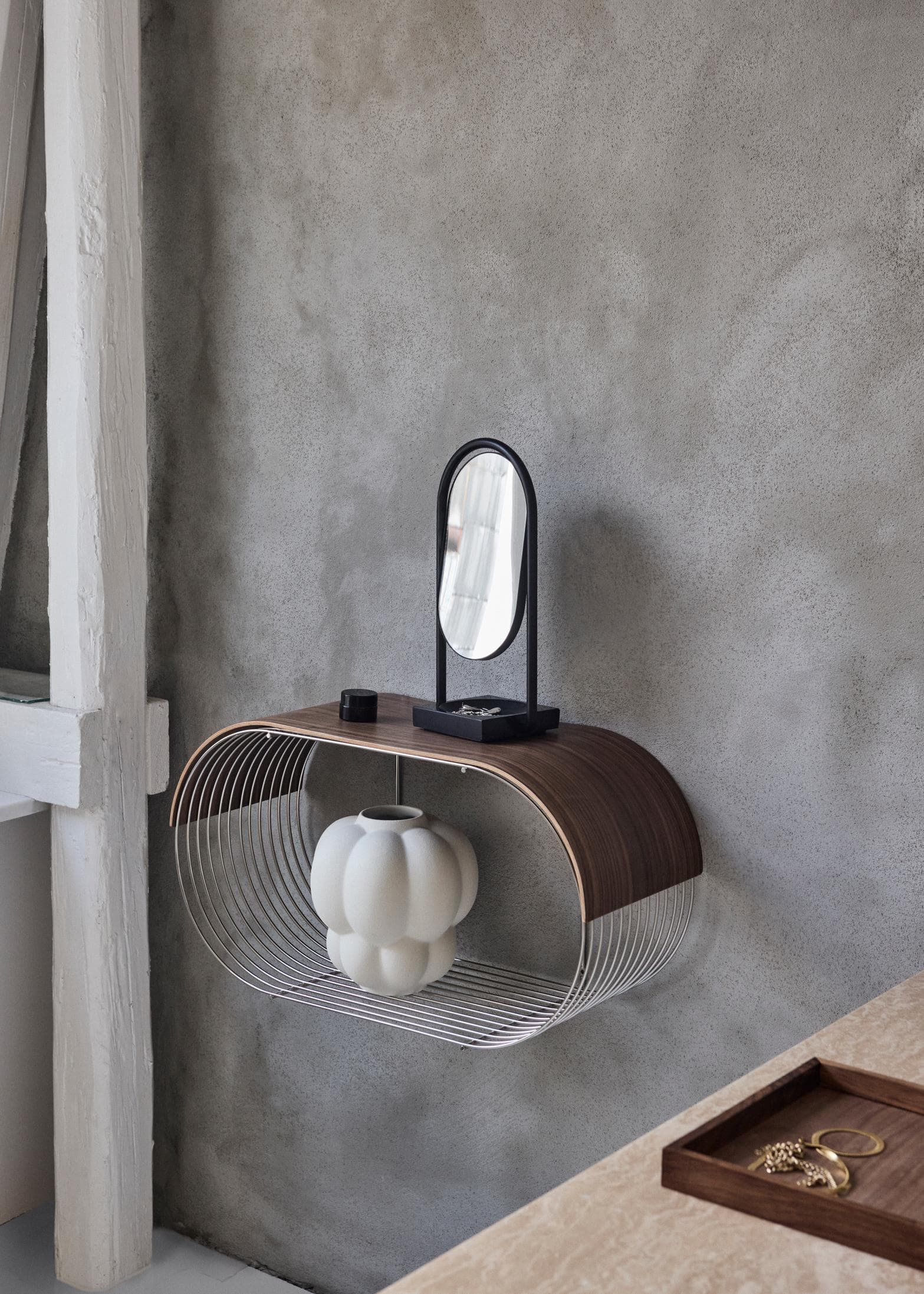 Curva Wandregal Silber 61cm