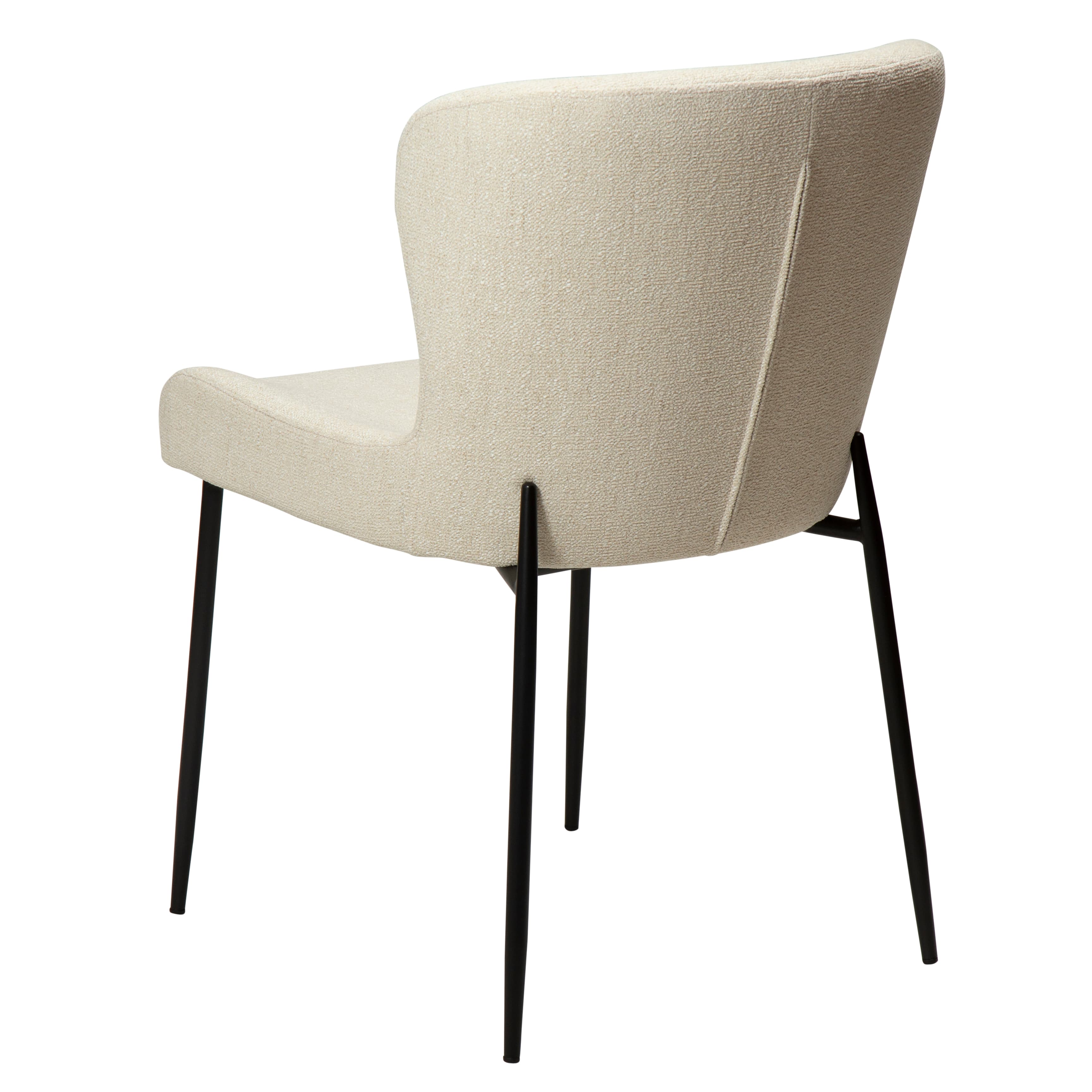 Glam Esszimmerstuhl Boucle Hellbeige/Schwarz