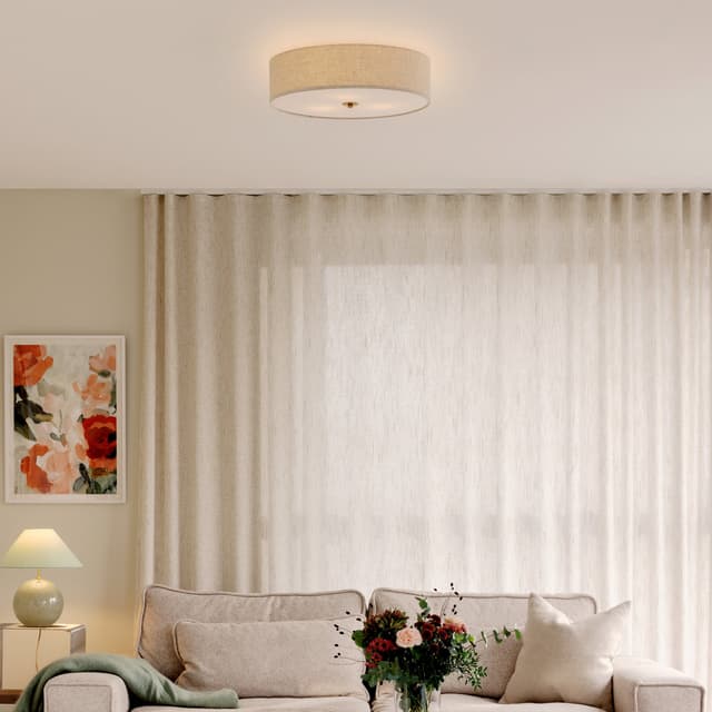 Noah Ceiling Light Beige Ø35