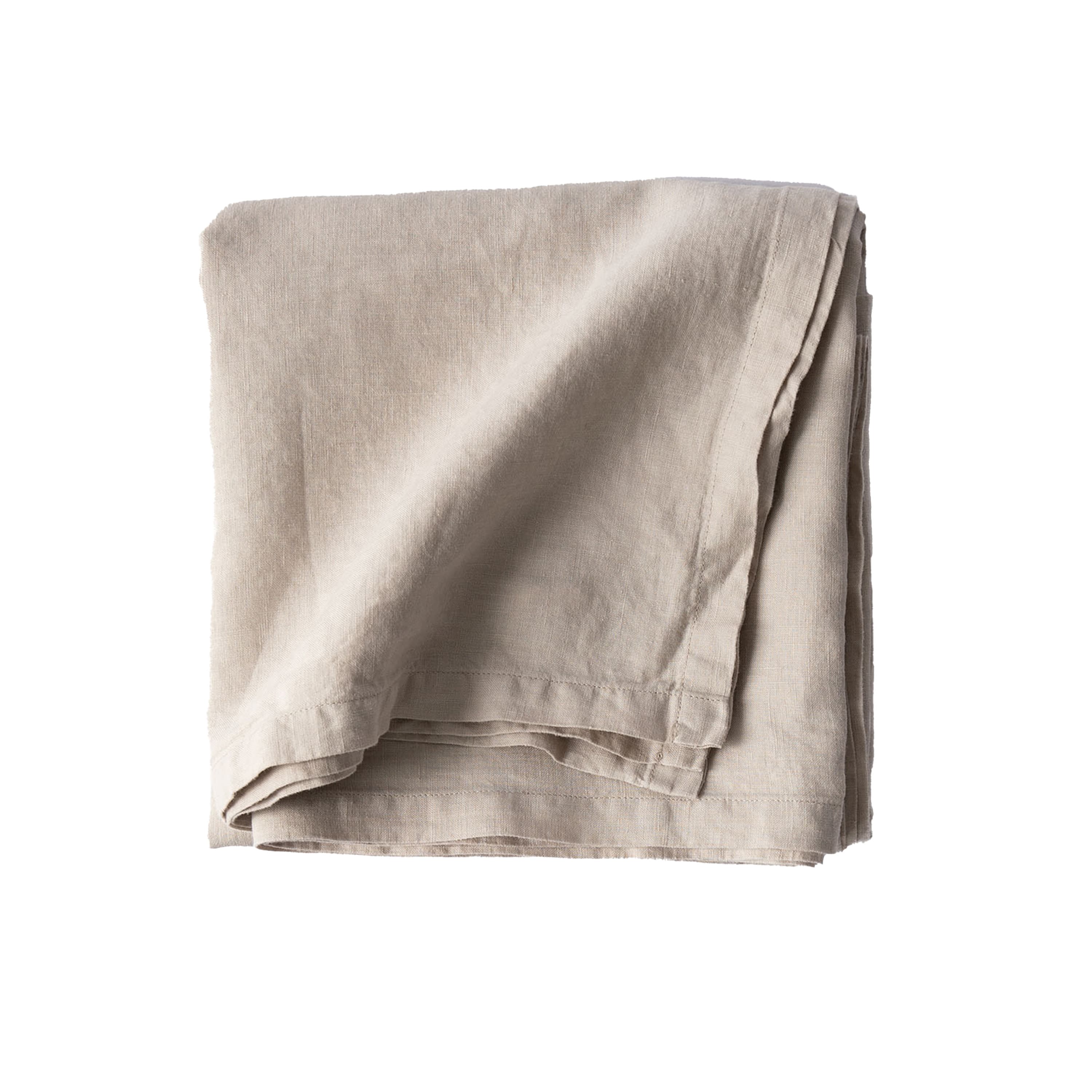 Leinentischdecke Warm Grey 145x145