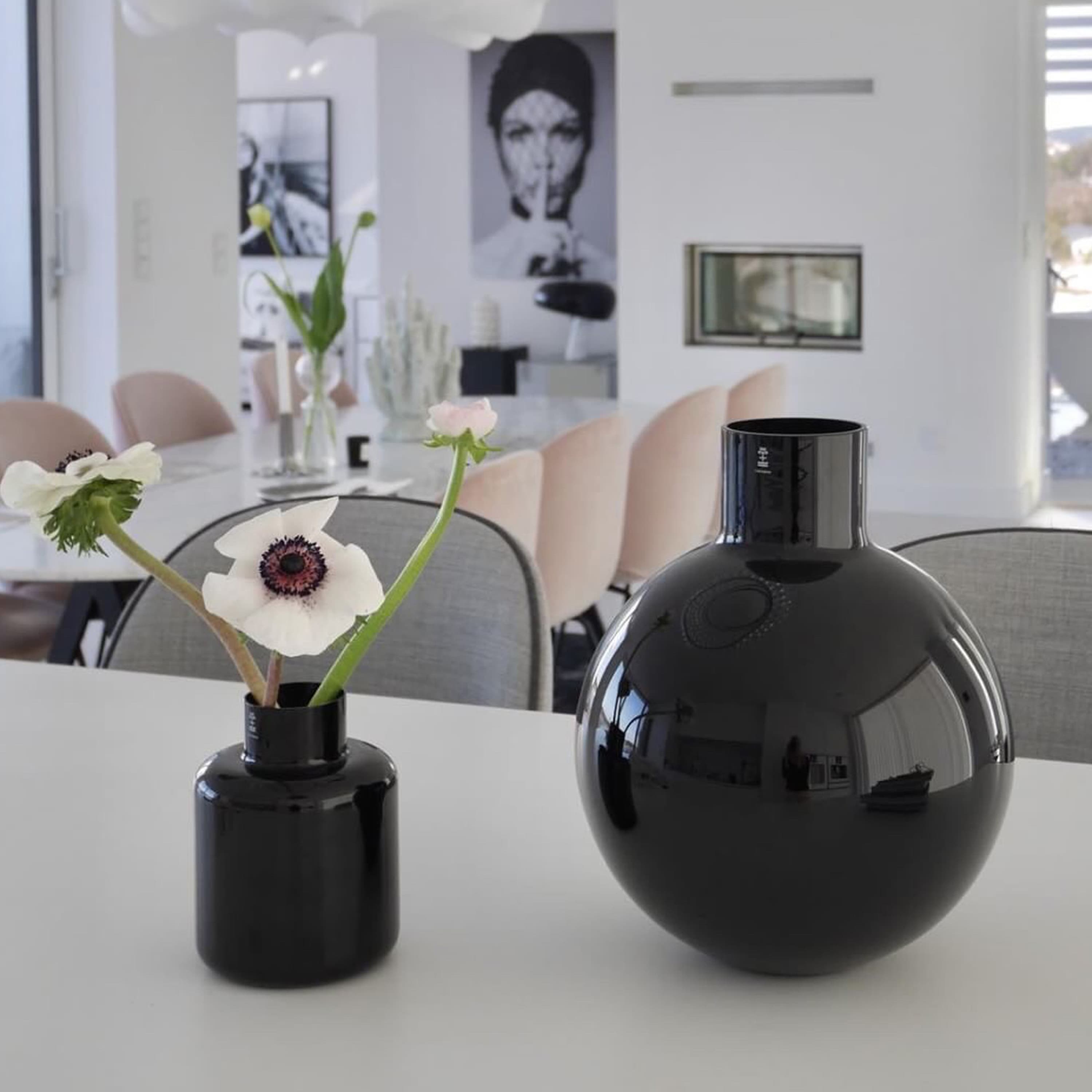 Pallo Vase Schwarz 33cm