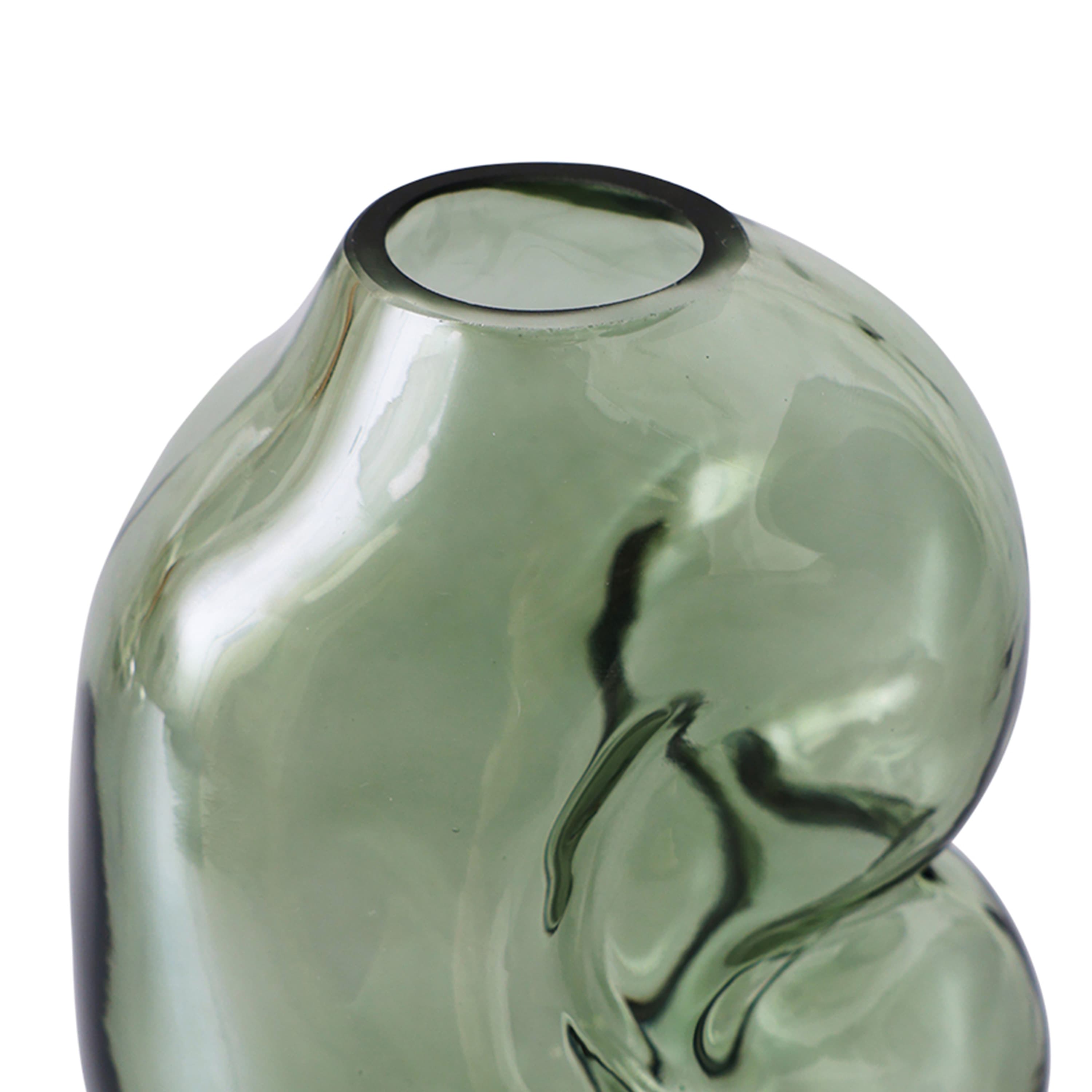 Gleam Vase Glas Olive 18 cm