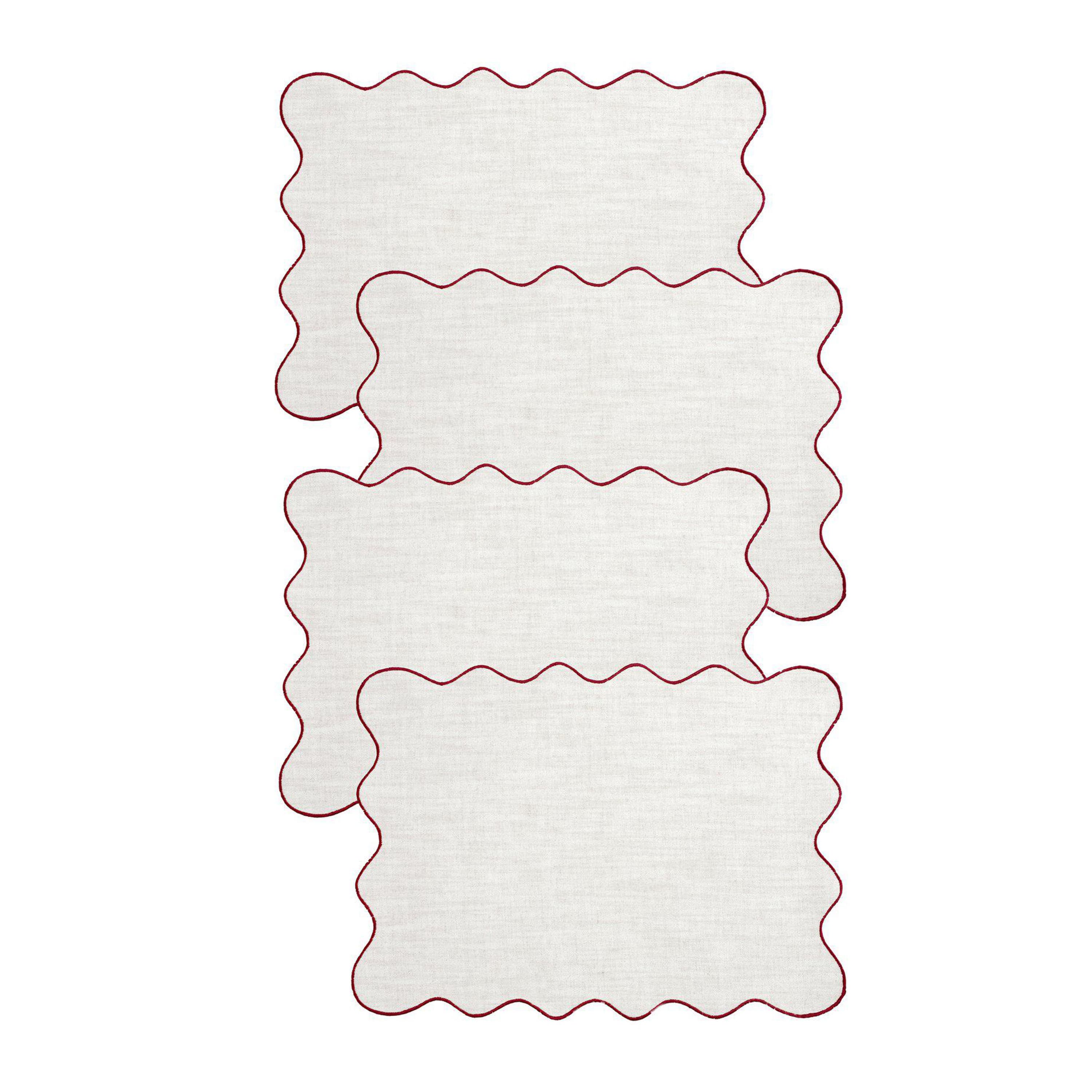 Sabina Platzset Weinrot 35x45 4er-Set