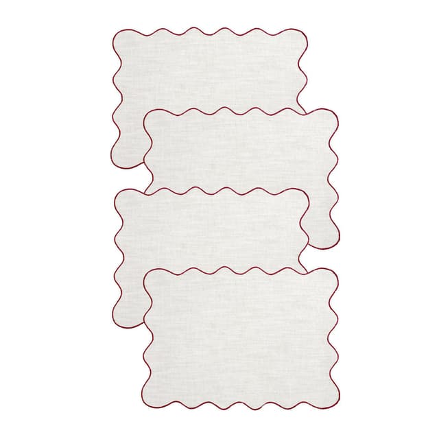 Sabina Placemat Burgundy 35x45 Set of 4