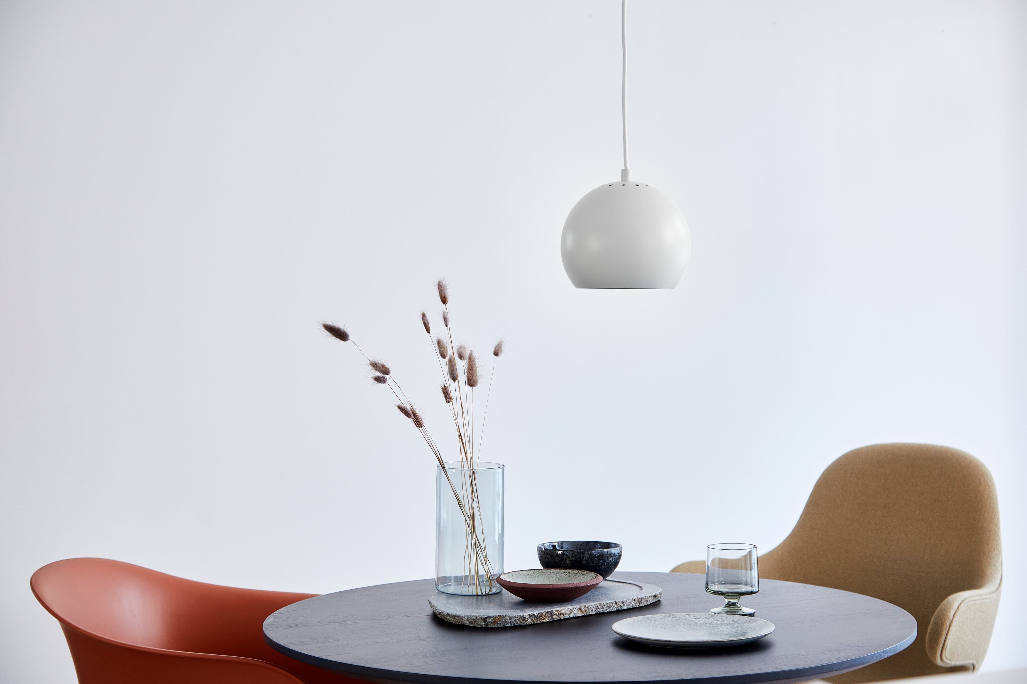 Ball Ceiling Light Matt White Ø18