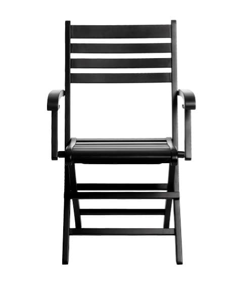 York Klappstuhl Schwarz Mahagoni