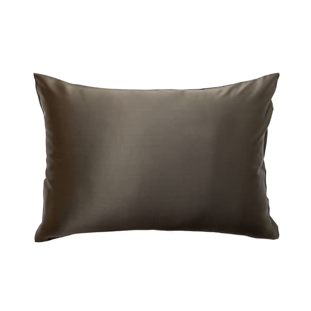Sogno Kissenbezug Seide Braun/Grau 50x60