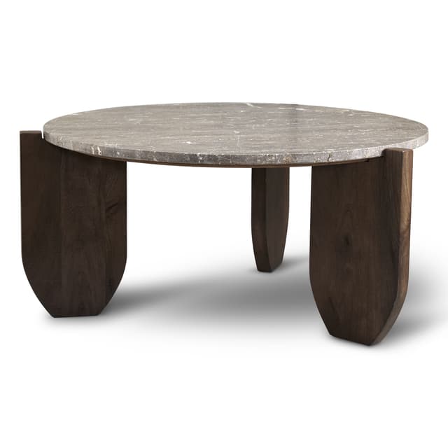 Tabella Couchtisch Travertin Grau Ø100