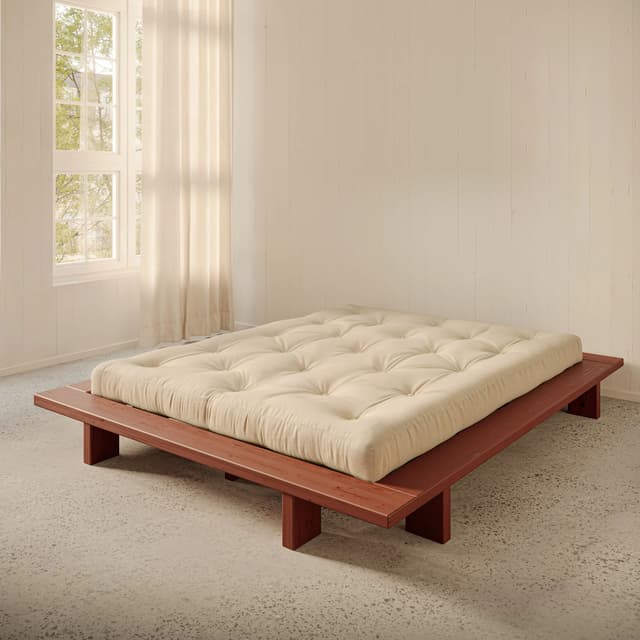 Japan Bettrahmen Terra Red 140x200