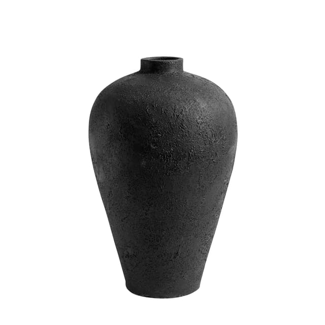 Luna Blumentopf Black Terrakotta Ø35