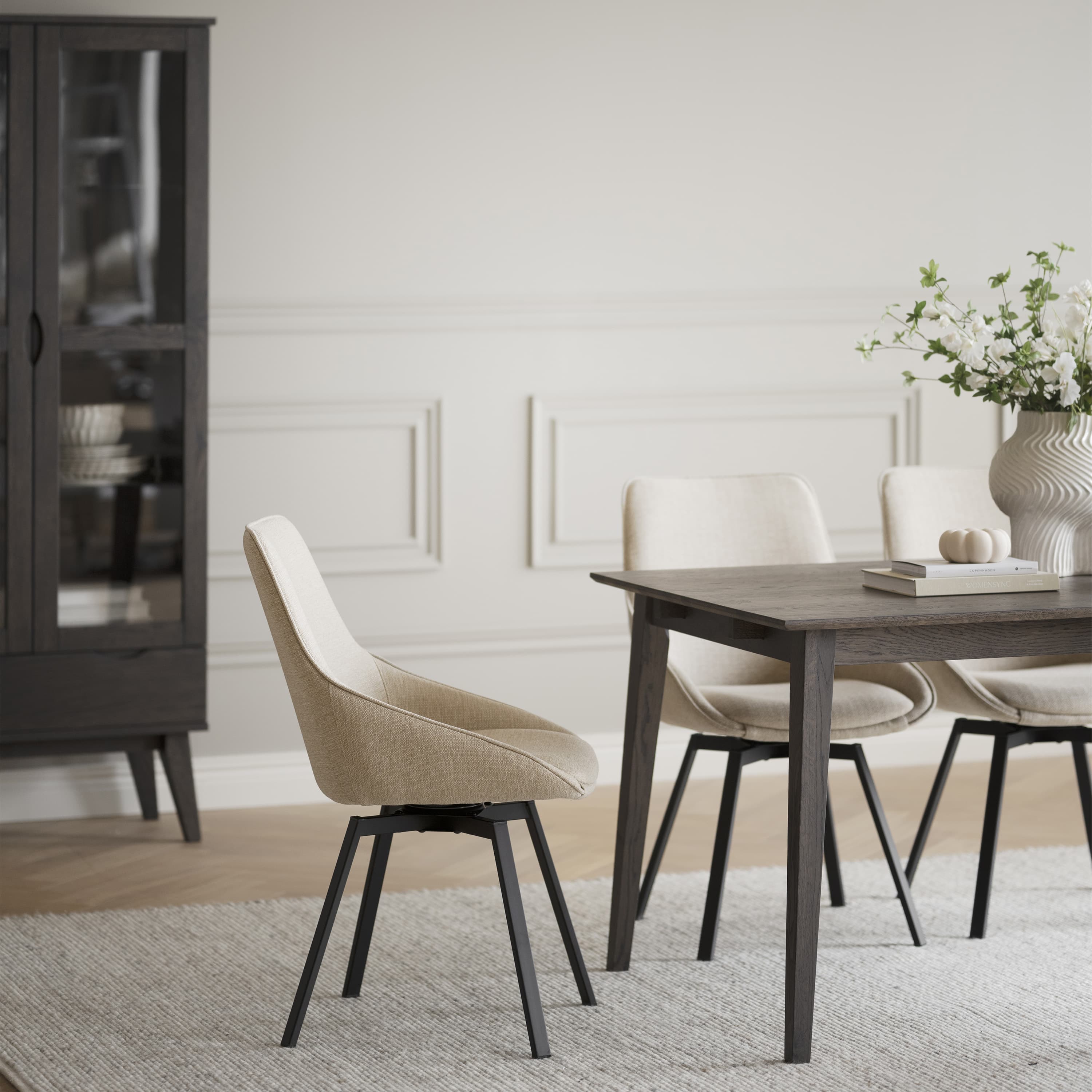 Filippa Dining Table Dark Brown Oak 140cm
