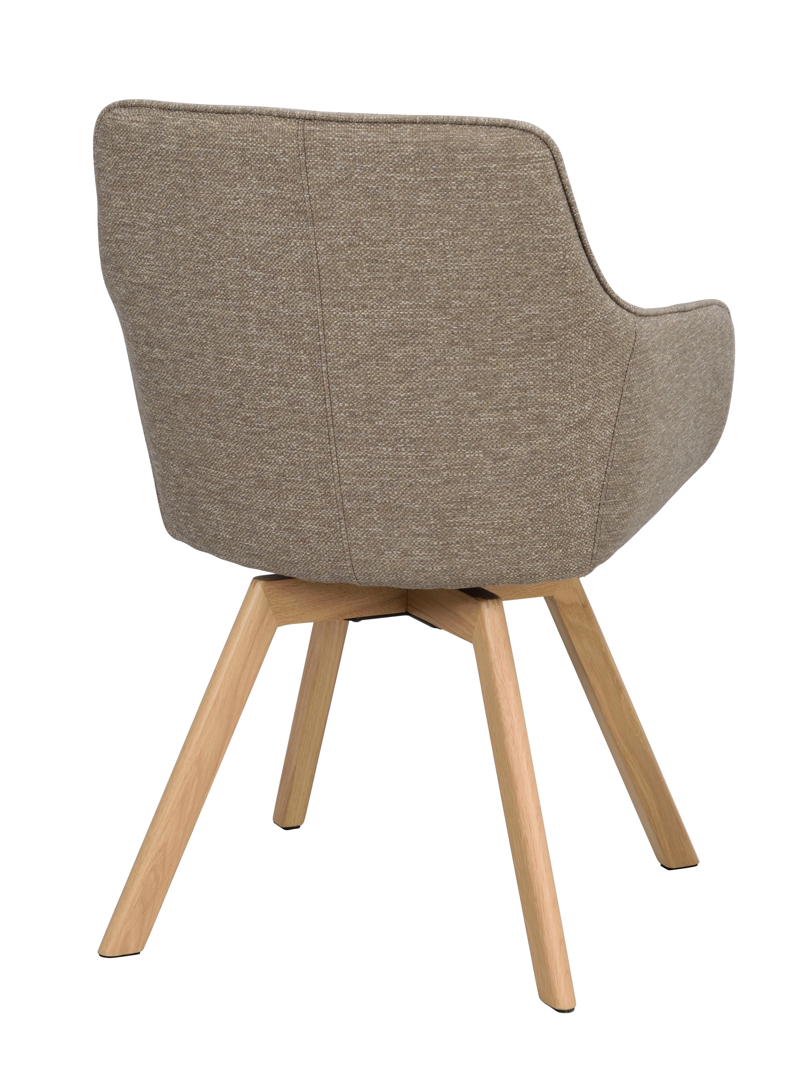 Alison Armlehnstuhl Dunkelbeige/Eiche