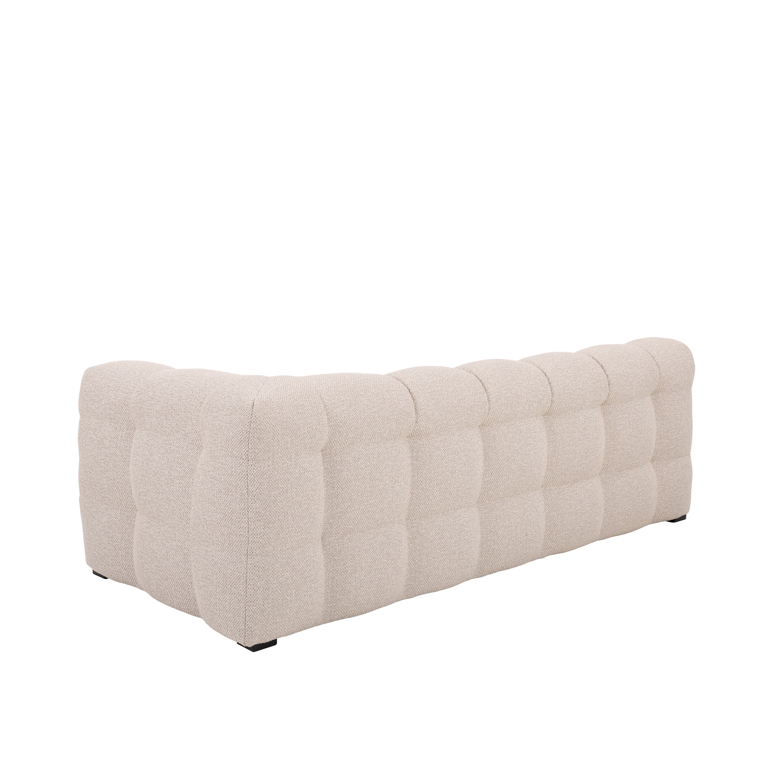 Billie 3-Sitzer Sofa Modul Rechts Armlehne Beige Bouclé 202cm