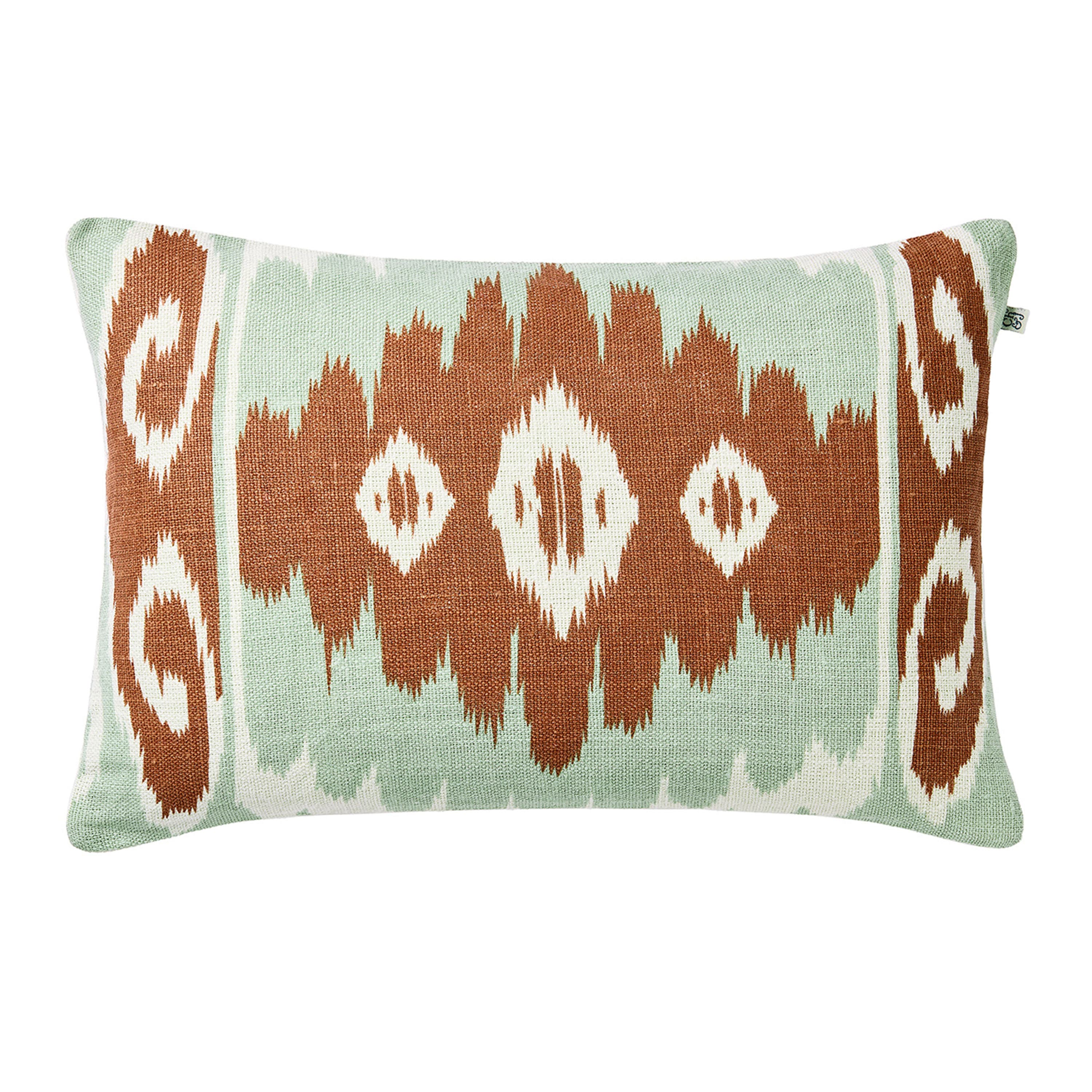 Laya Kuddfodral Linne Aqua/Apricot Orange 40x60