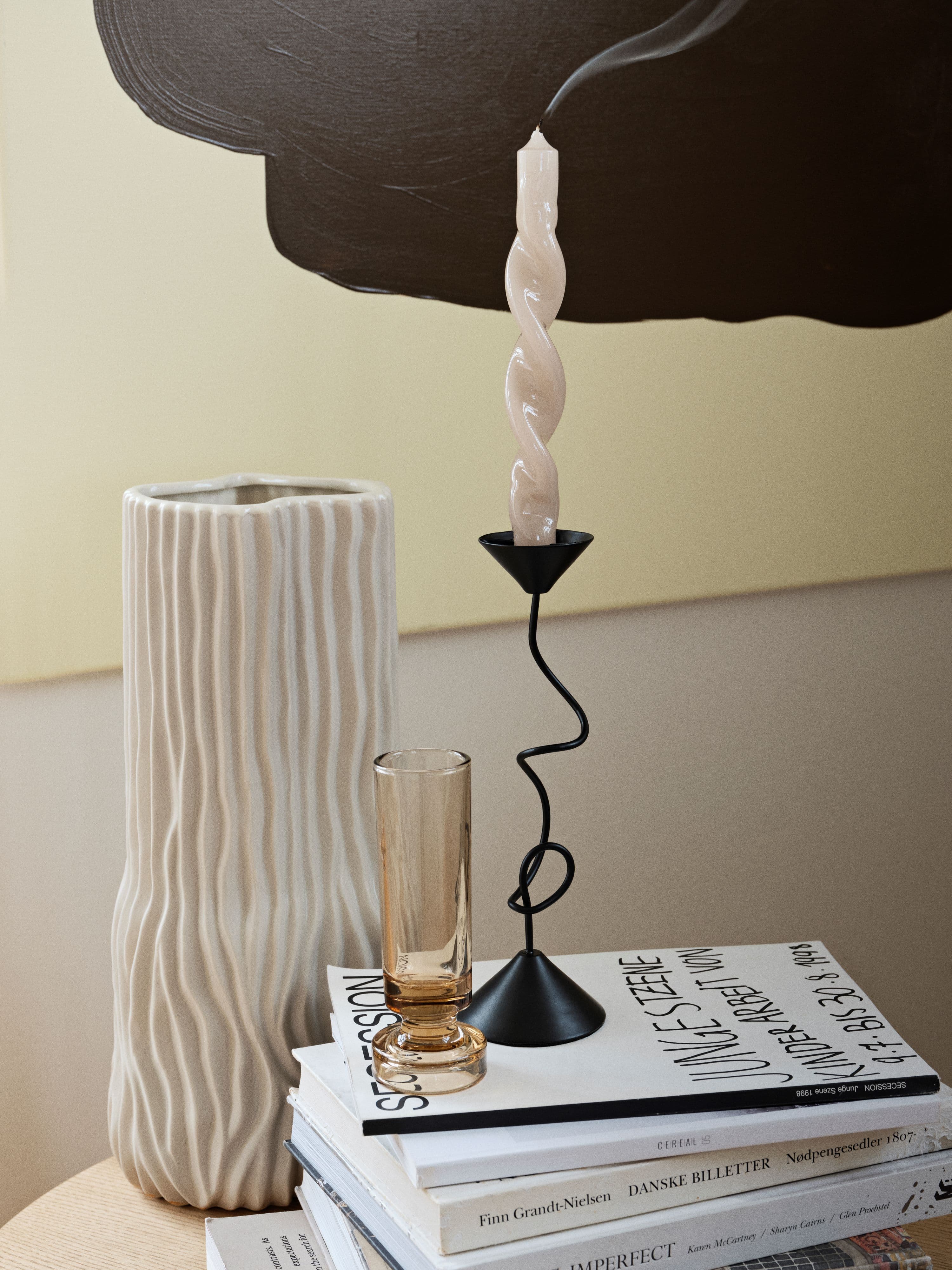 Selma Kerzenhalter Schwarz 26cm