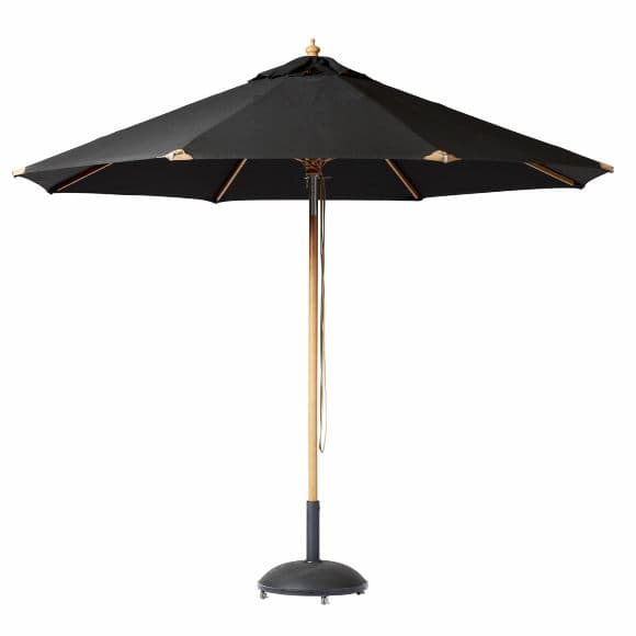 Pomino Sonnenschirm Schwarz/Teak Ø330