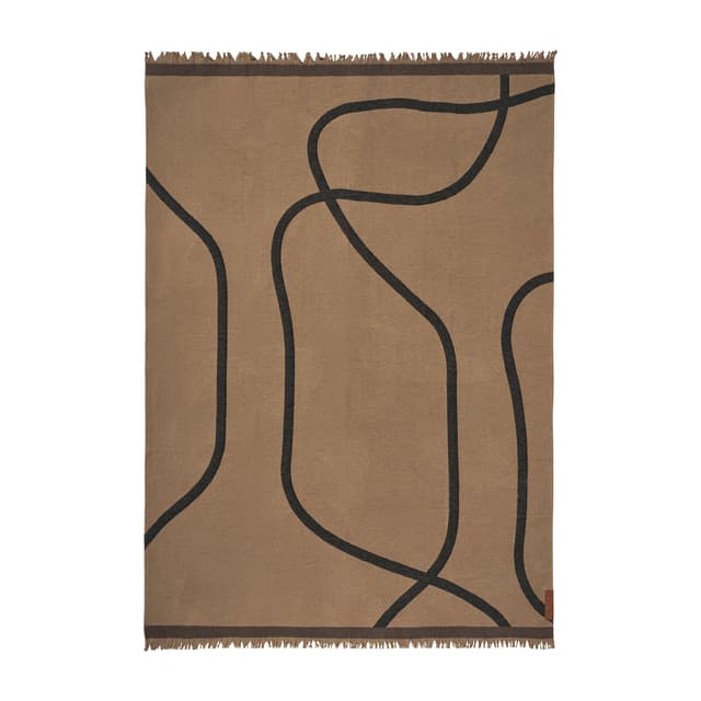Shadow Decke Latte/Schwarz 130x175