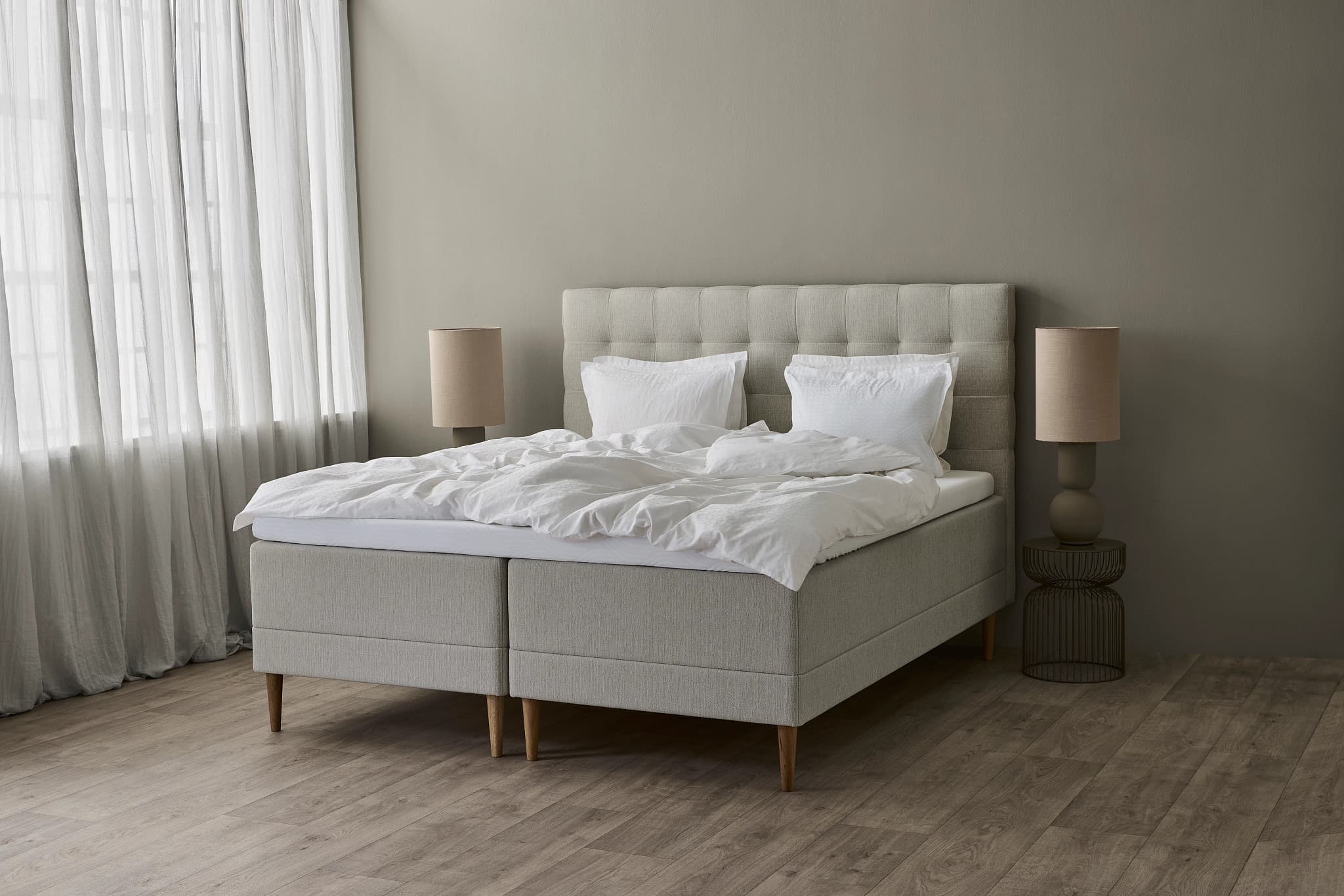 Promise Ramsäng Ivory 160x200 Pro Plus SmartCool 8cm Mjuk Rundat Ekben 19cm