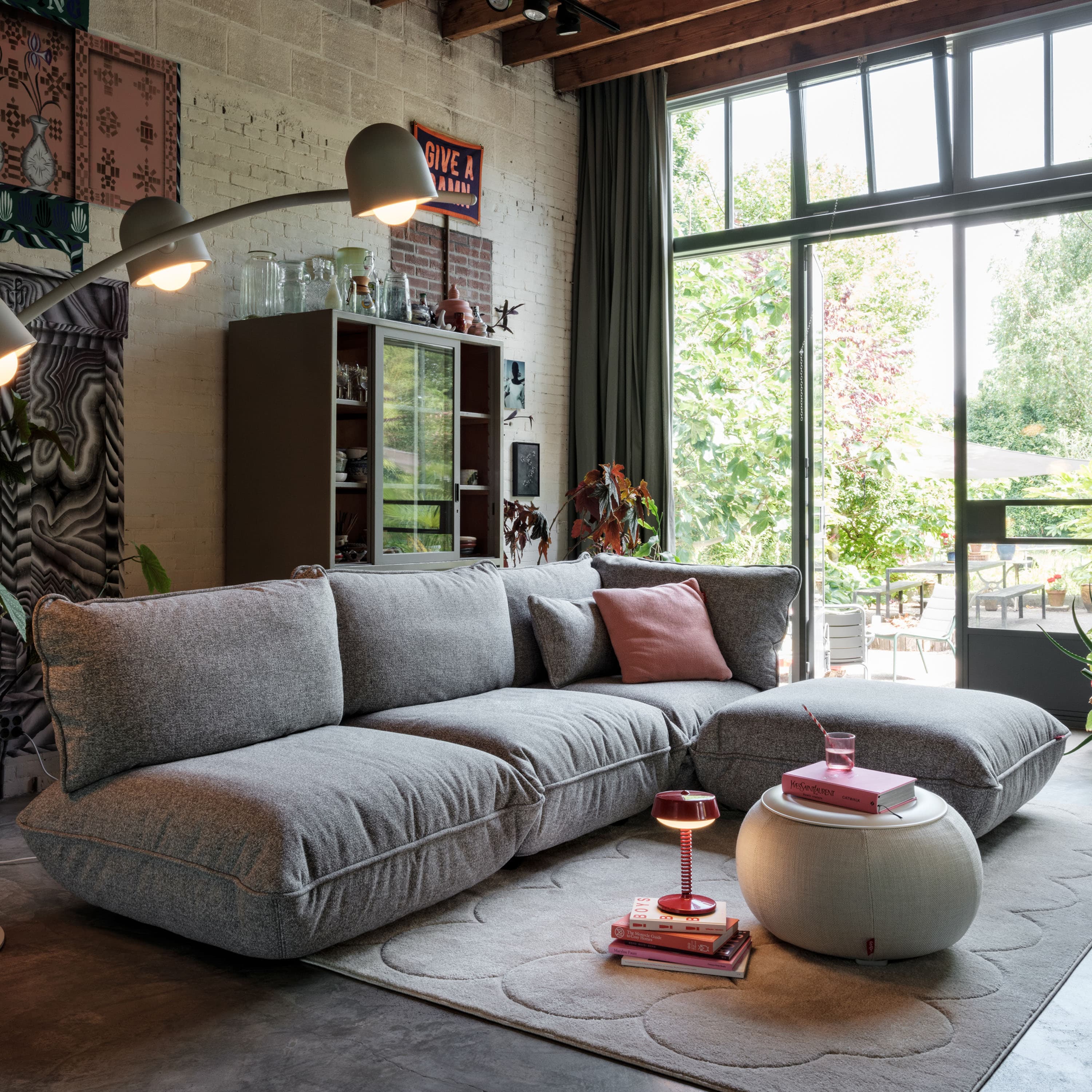 Sumo Mingle 3-Sitzer Sofa Grid Stone