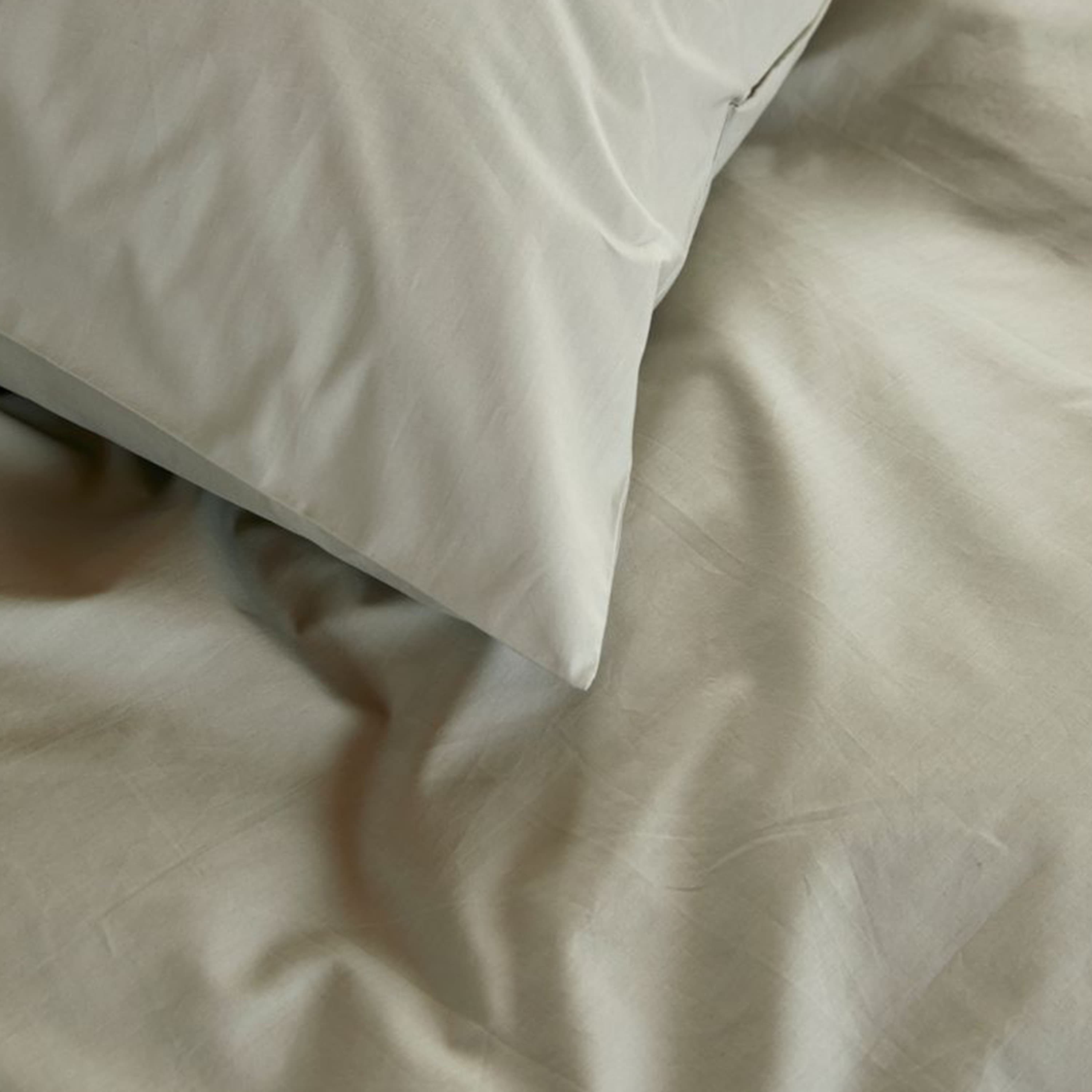 Fryd Duvet Cover Set Seersucker Khaki 150x210/50x60