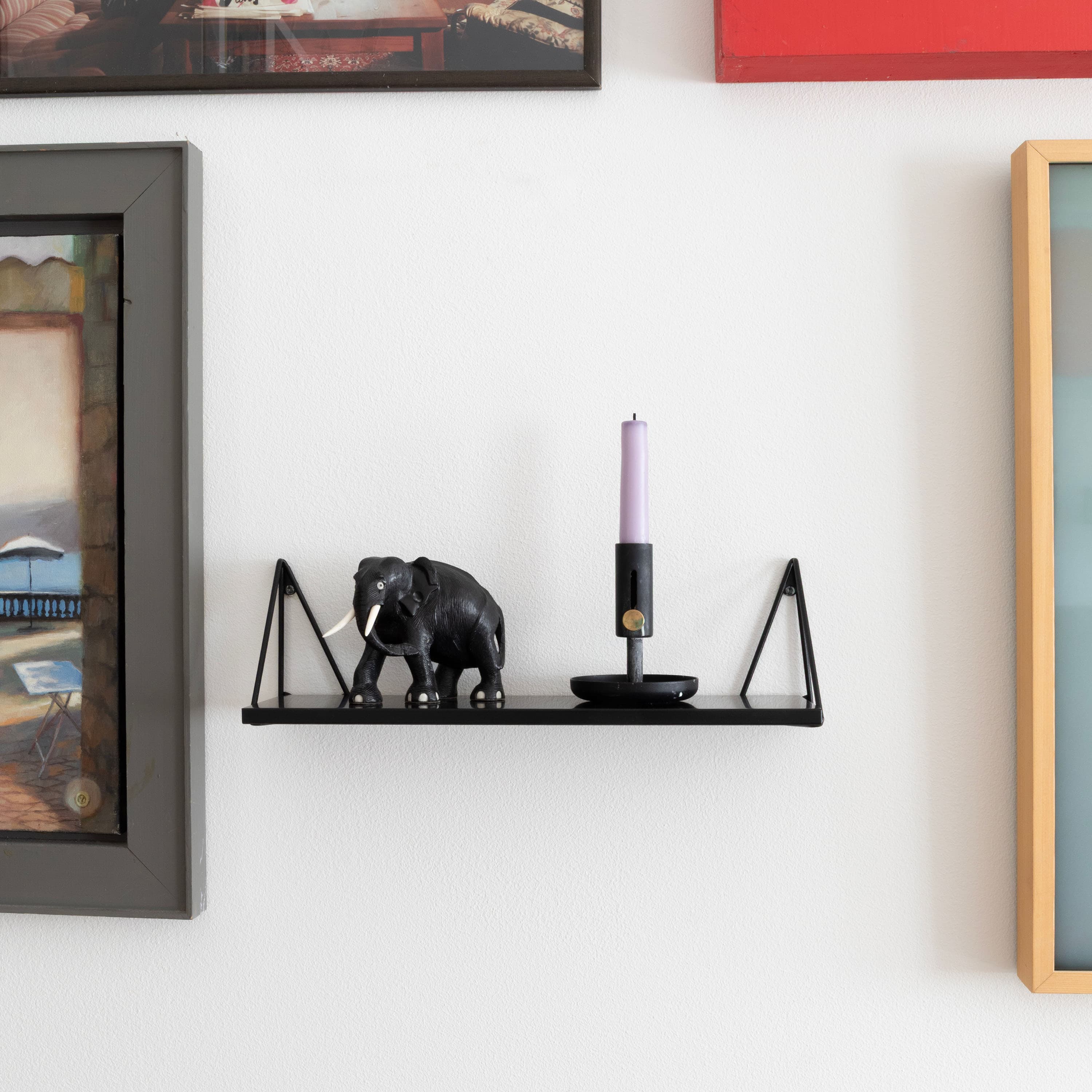 Pythagoras Wall Shelf Oak/Black XSmall