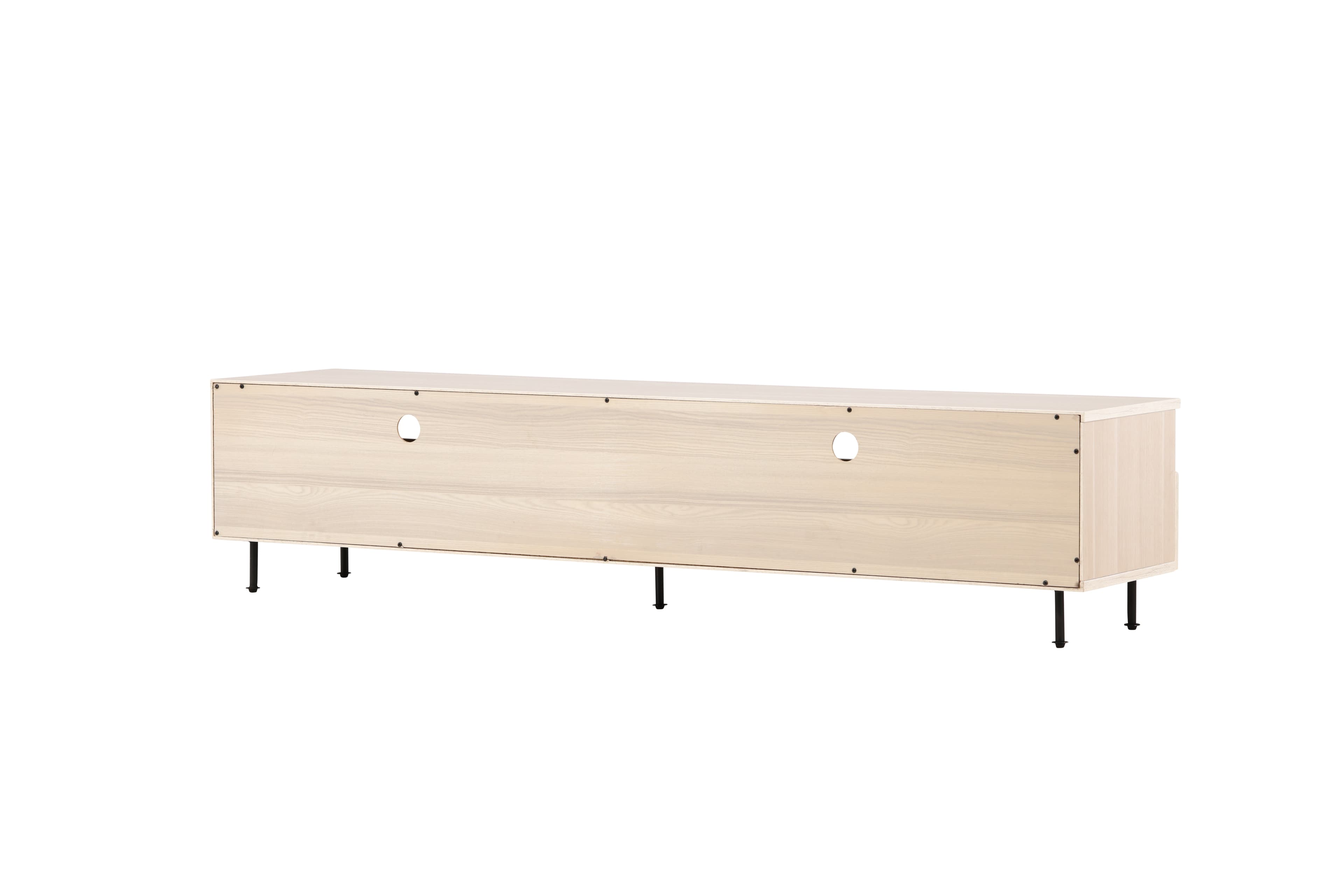 Navarra TV-Bänk Matte Black/Whitewash 180cm