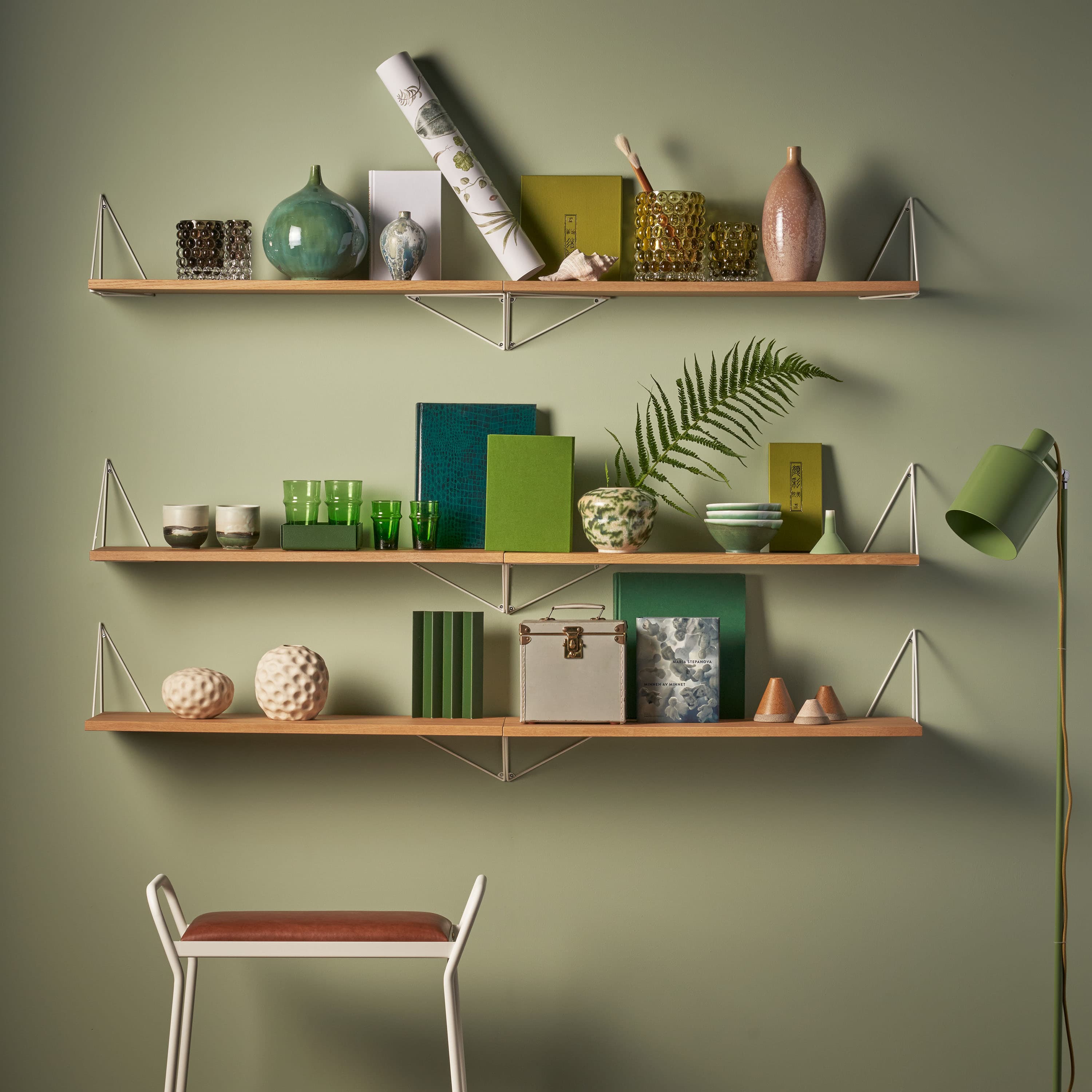 Pythagoras Shelf Ash 27x80cm
