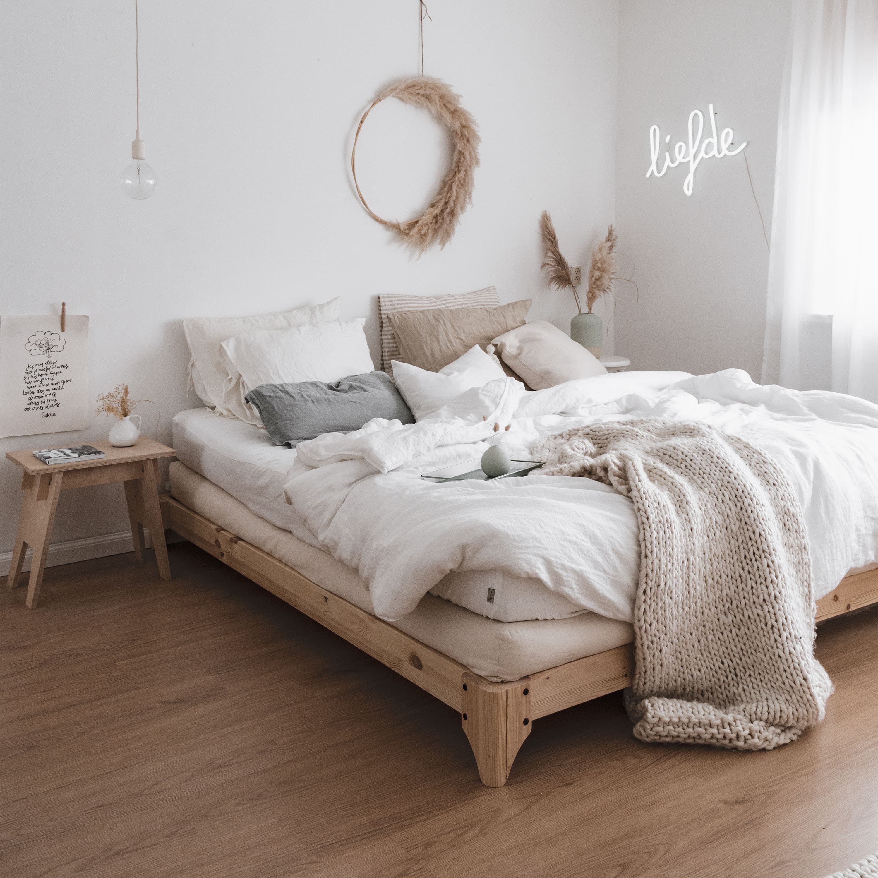 Elan Bed frame Natur 140cm