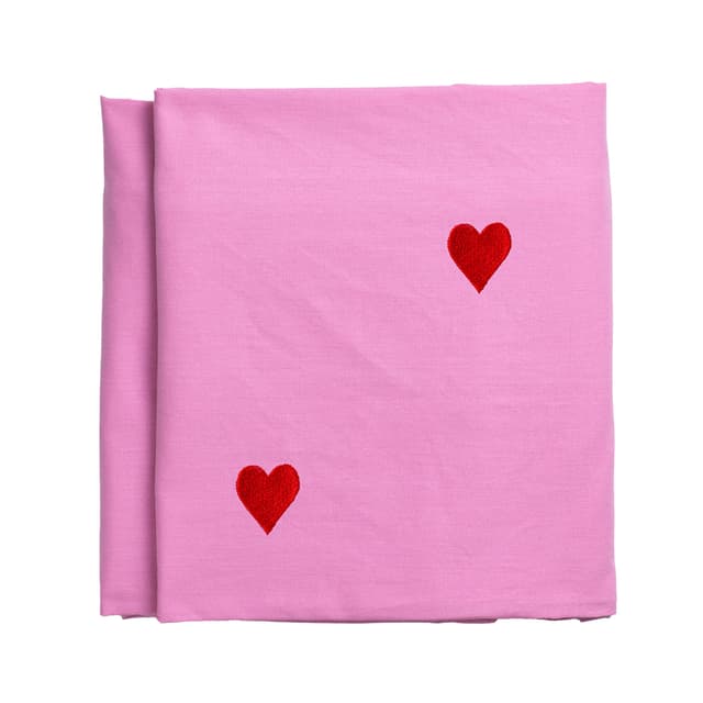 Pink Hearts Tischdecke 145x250