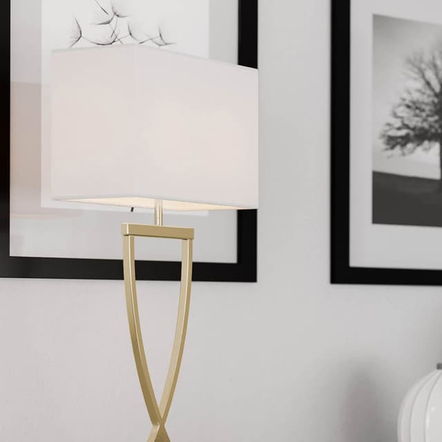 Omega Tischlampe Messing 52cm