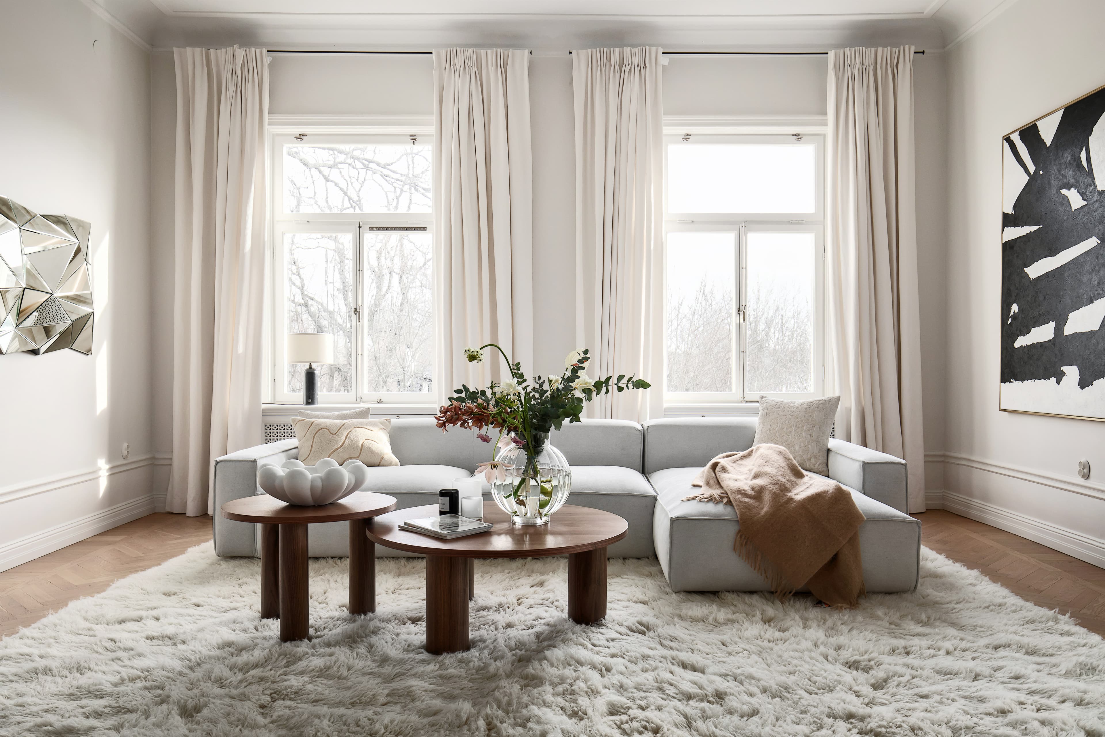 Melvin Couchtisch Walnuss Ø65