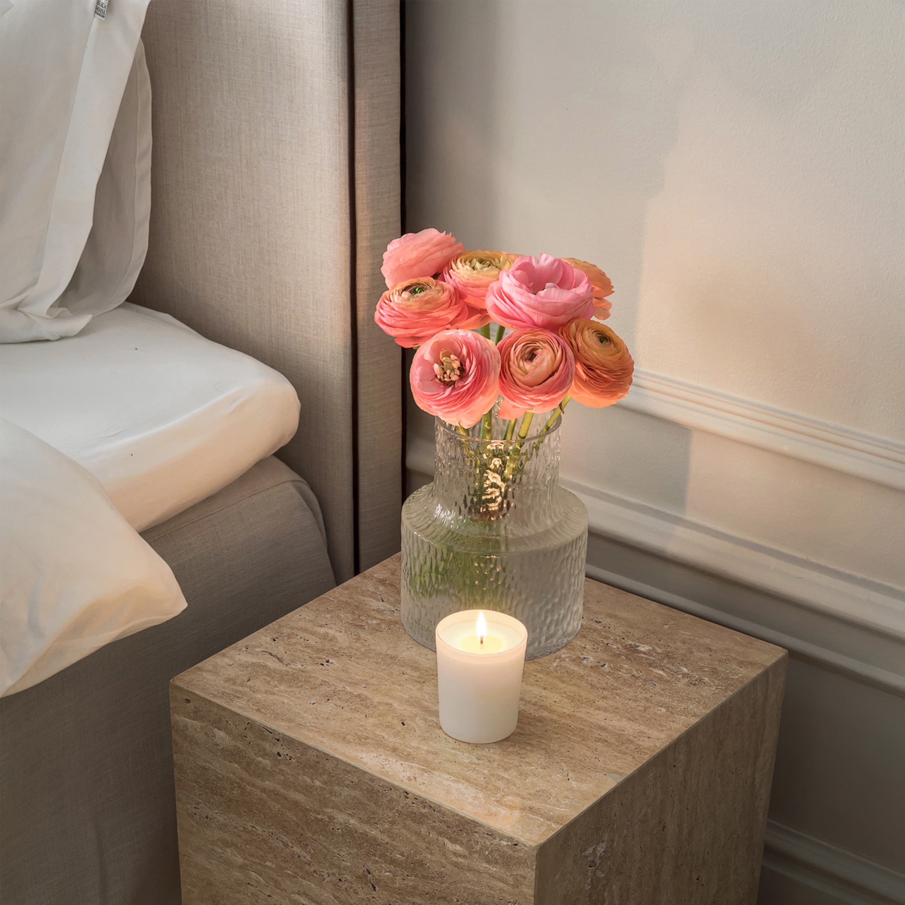 Tilly Side Table Travertine 40cm