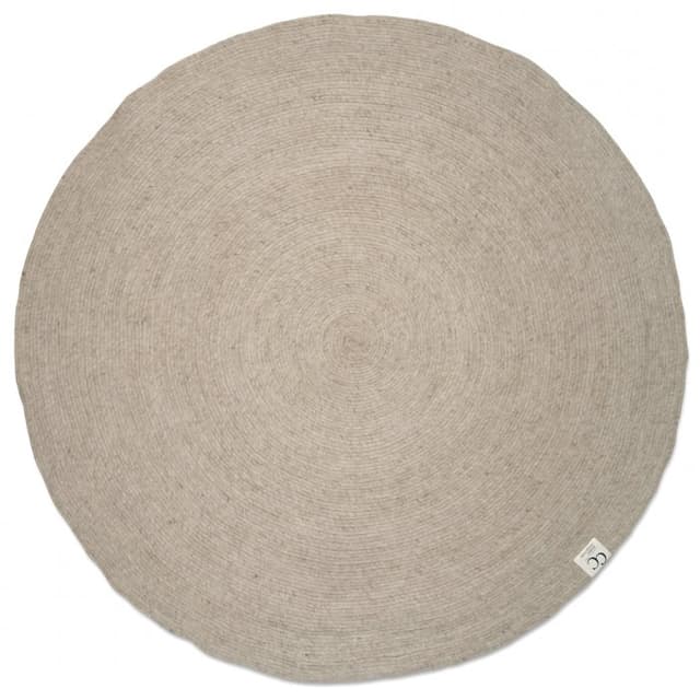 Merino Runder Wollteppich Oat Ø160