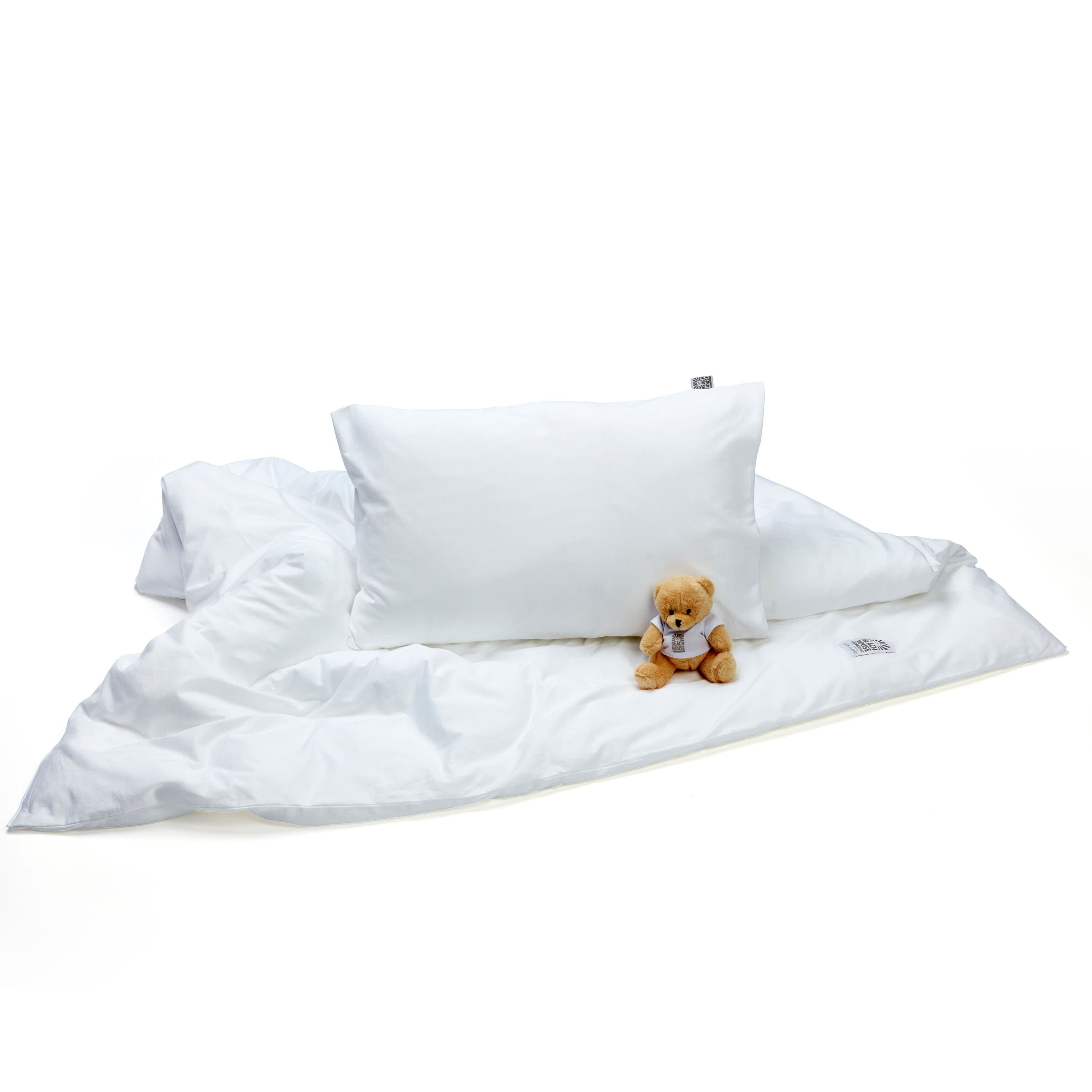Baby Bettwäsche Plain Bettbezug-Set Weiß 100x130