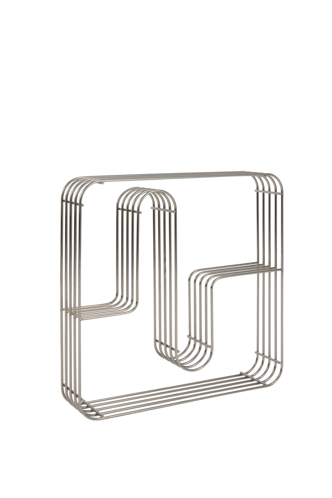 Curva Display Square Wall Shelf Silver